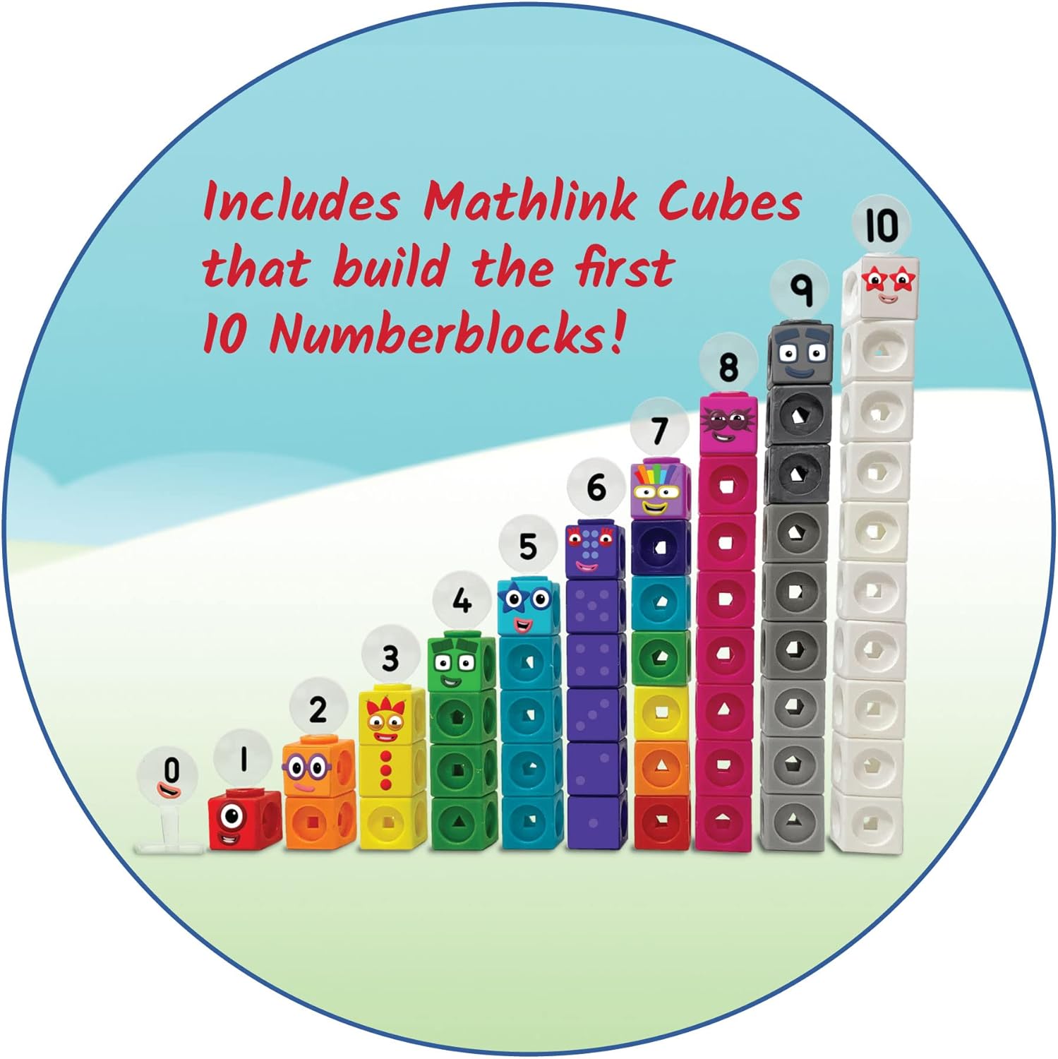 MathLink Cubes Numberblocks 1-10 | Kleuterschool Tellen & Wiskunde Activiteit Set | Educatief Speelgoed voor Kids 3-5 | Cadeau voor Jongens & Meisjes