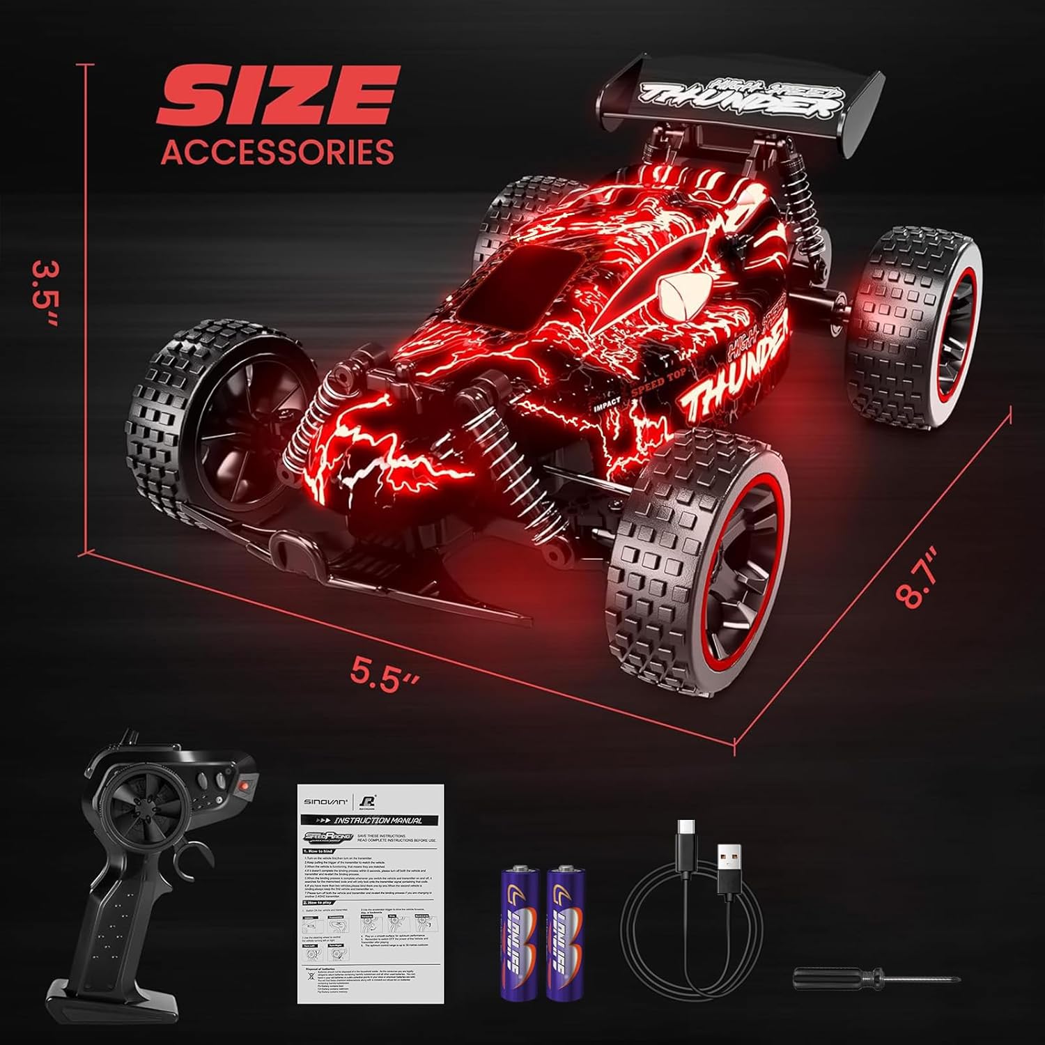 1:18 Schaal Afstandsbediening Auto voor Kinderen | 2WD Off-Road Buggy | 20 KM/H Snelheid & 50 Minuten Speeltijd | Perfect Cadeau voor Jongens & Meisjes