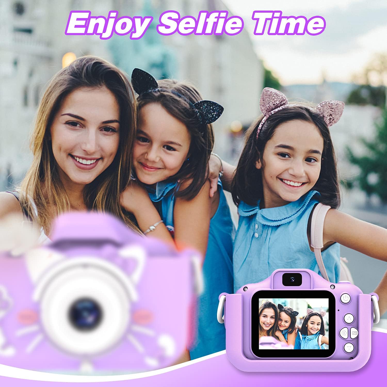 Kids Camera Speelgoed | Digitale Video Camera voor Kids 3-8 | Cartoon Zachte Hoes | Beste Kerst & Verjaardagscadeau voor Jongens & Meisjes