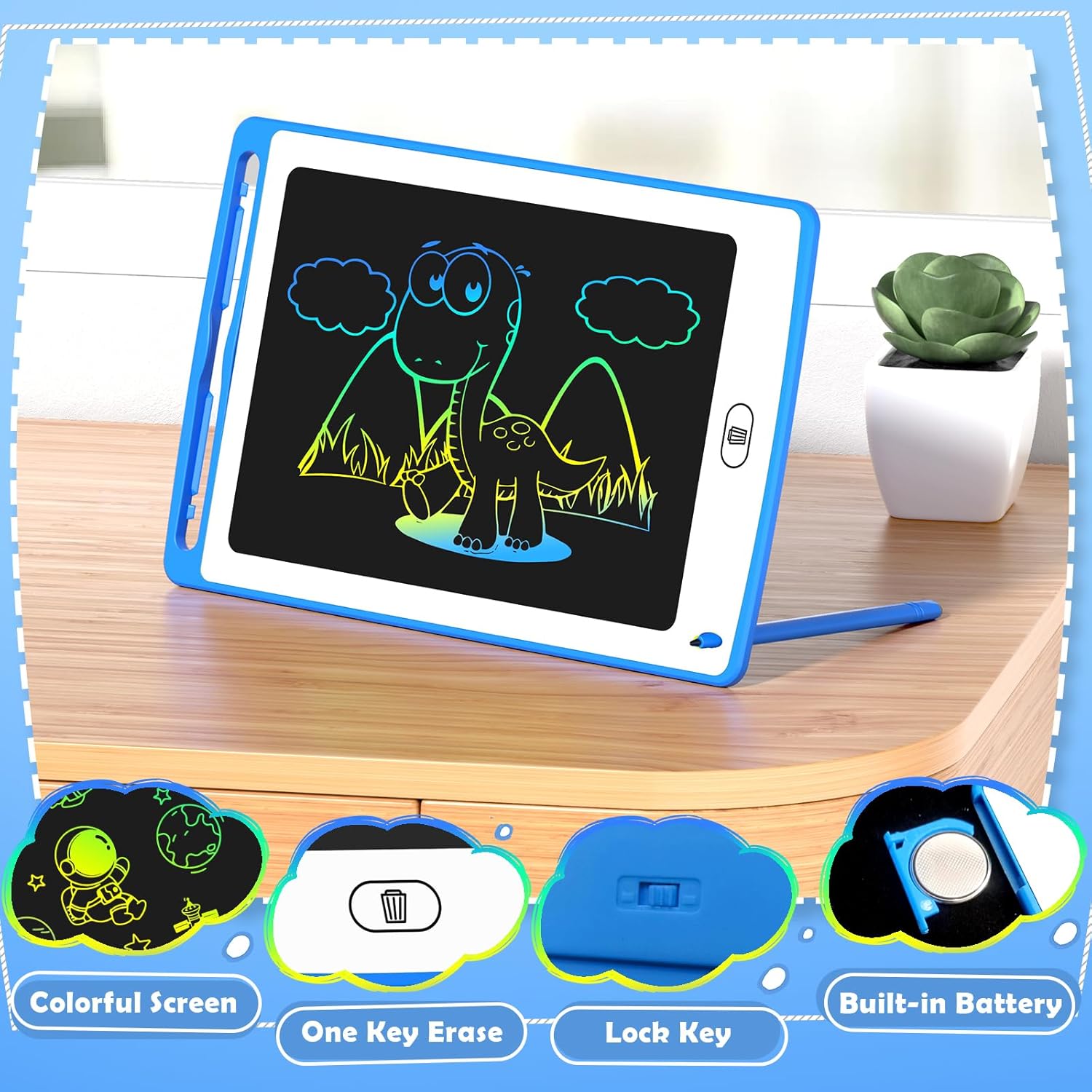 4-pack LCD Tekentablet | 8,5” Doodle Board 3–8 Jaar