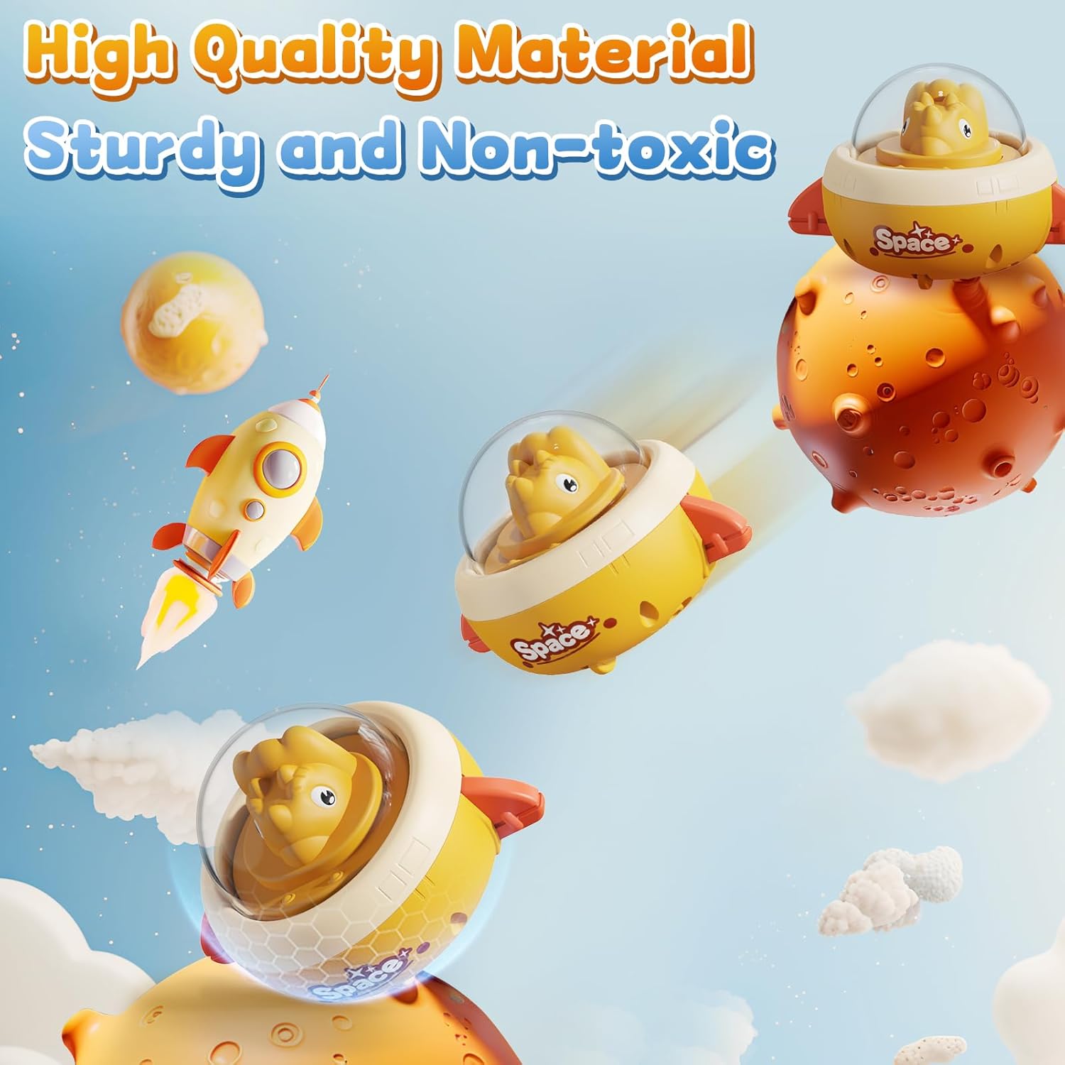 Dier-Thema Druk & Ga Auto's | Baby Speelgoed 6-36 Maanden | Perfect voor Reizen of Speeltijd