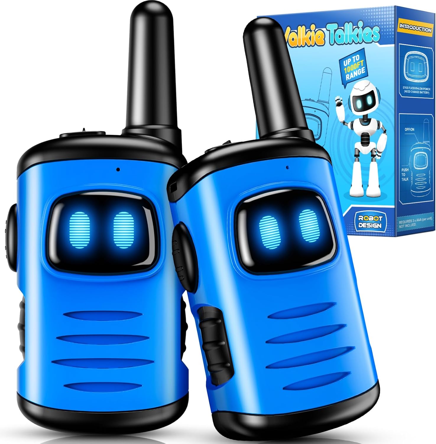 Mini Robot Walkie Talkies | 2-Pack | Cadeau voor Jongens 3–8 Jaar | Binnen & Buiten