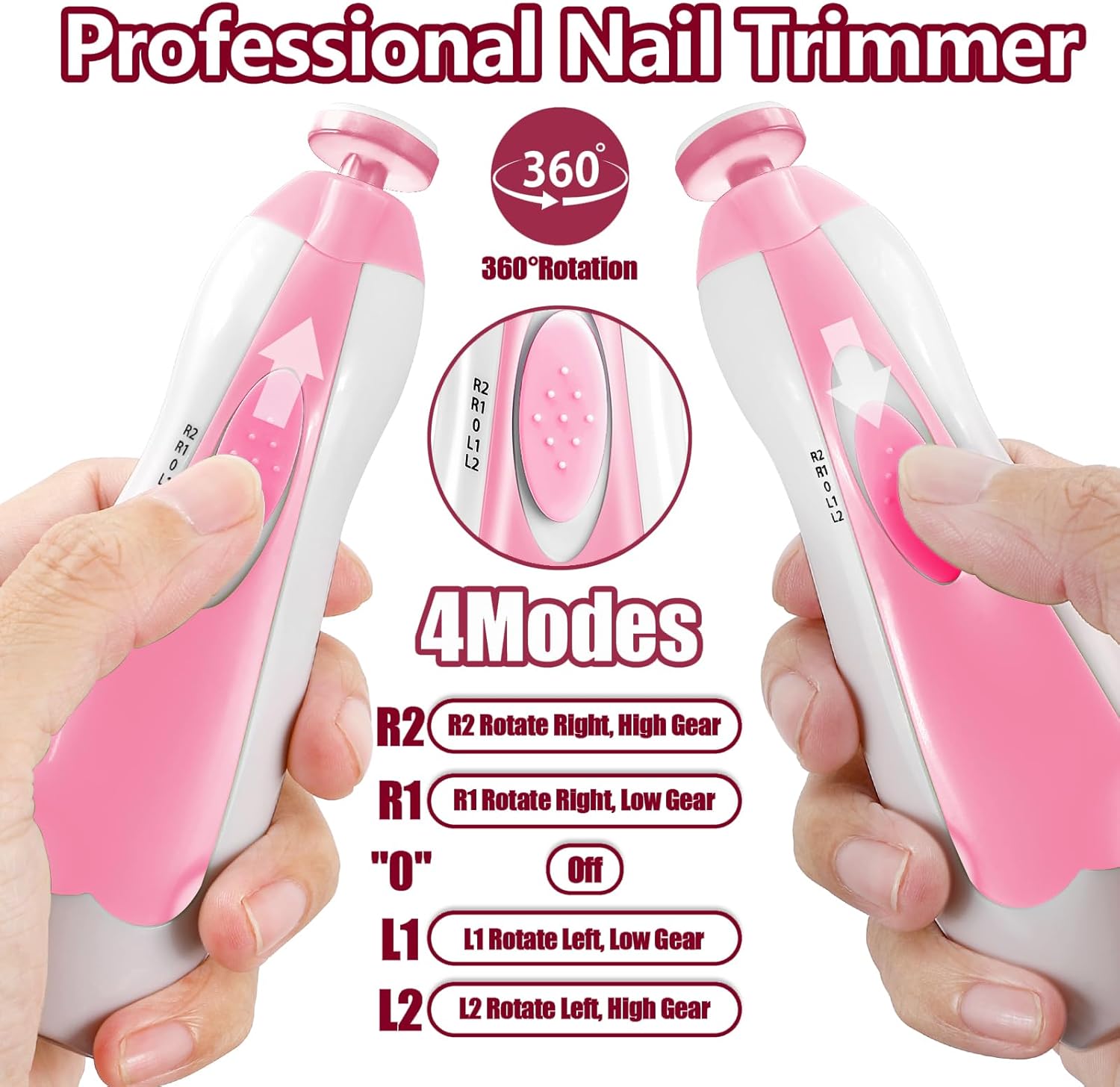 Elektrische baby nageltrimmer | 6-in-1 nagelvijl & manicure set voor baby en volwassenen