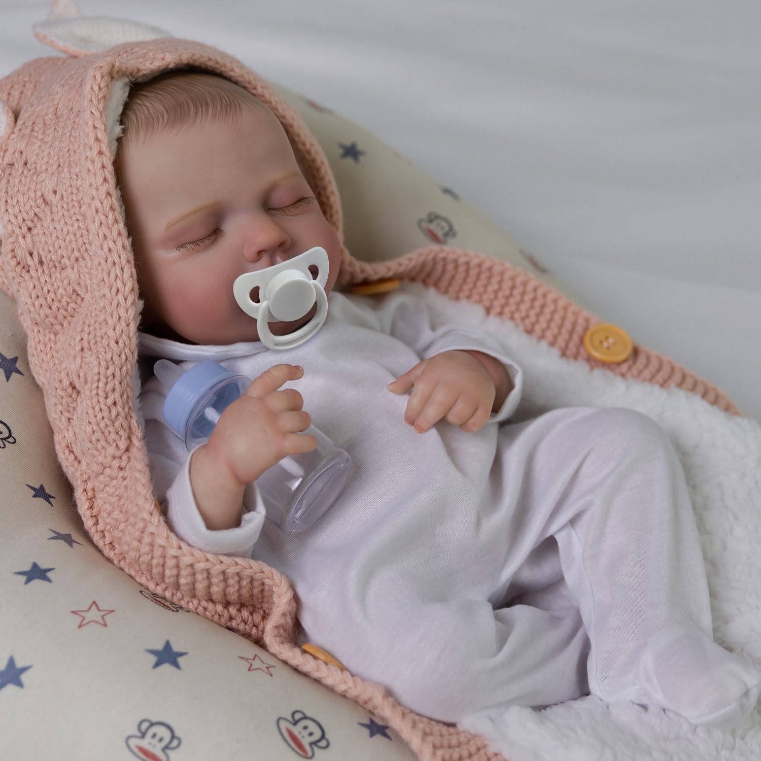 20 Inch Realistische Baby Pop | Levensechte Pasgeboren Babypop Zacht Lichaam Cadeau voor Kinderen van 3+