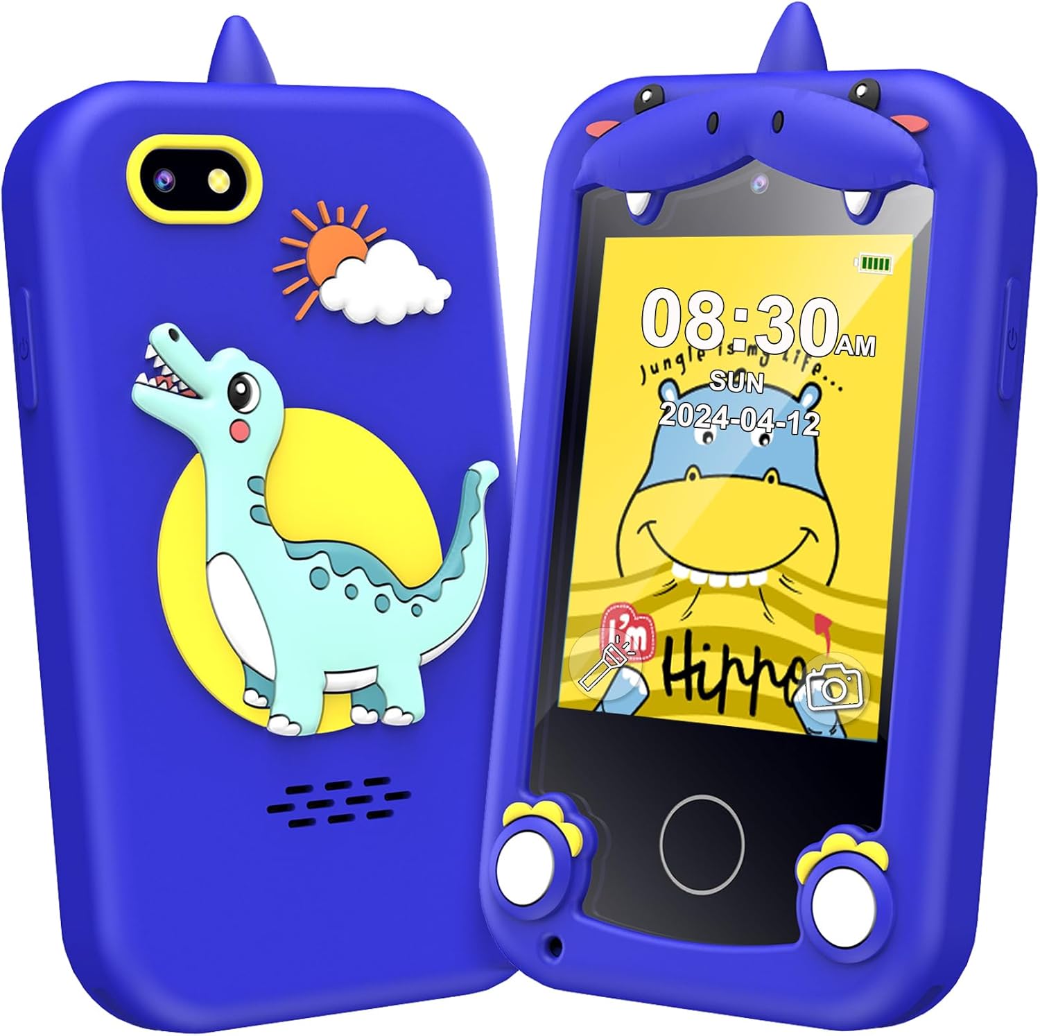 Kinder smartphone speelgoed | Touchscreen leerspel telefoon met dual camera