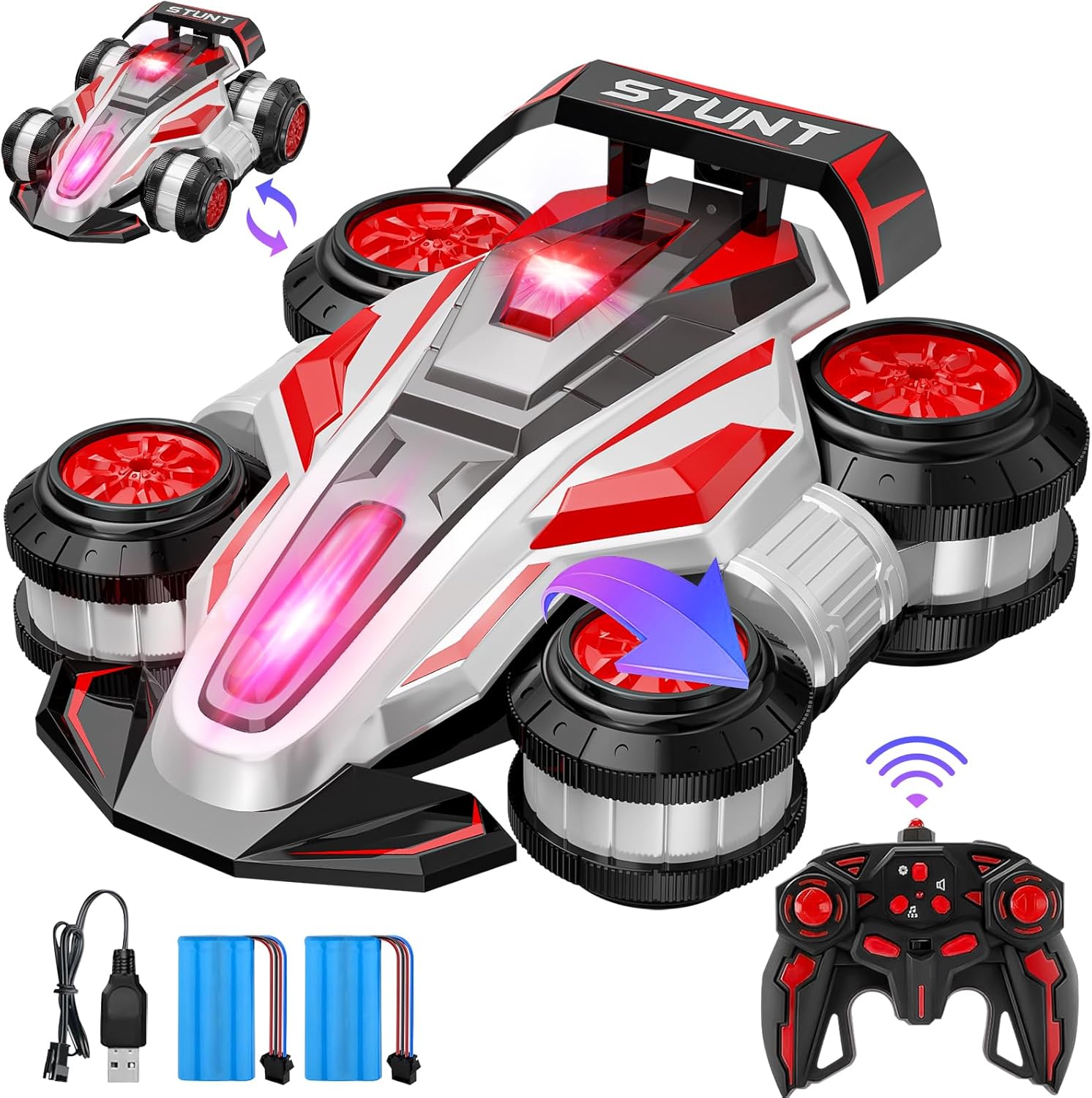 High-Speed Drift RC Stunt Auto | 360° Rotatie Vormveranderend Speelgoed | Transformerende Afstandsbediening Auto | Verjaardagscadeau voor Jongens & Meisjes 6-16