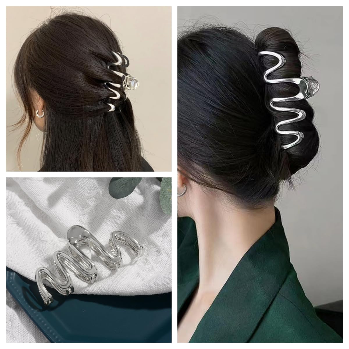 3 stuks spinnenweb schedel haarclips | Grote zwarte haaraccessoires