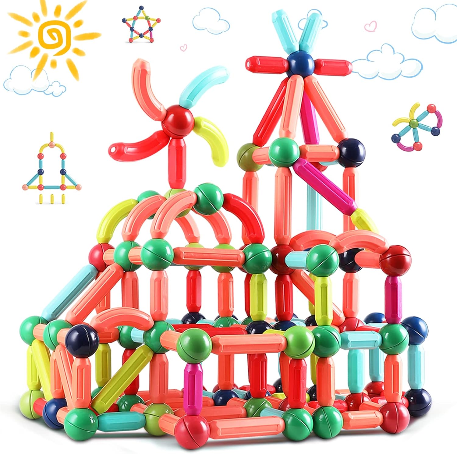 Magnetische IQ Bouwstokjes Set – Creatief Speelgoed voor Kinderen 3-8 Jaar