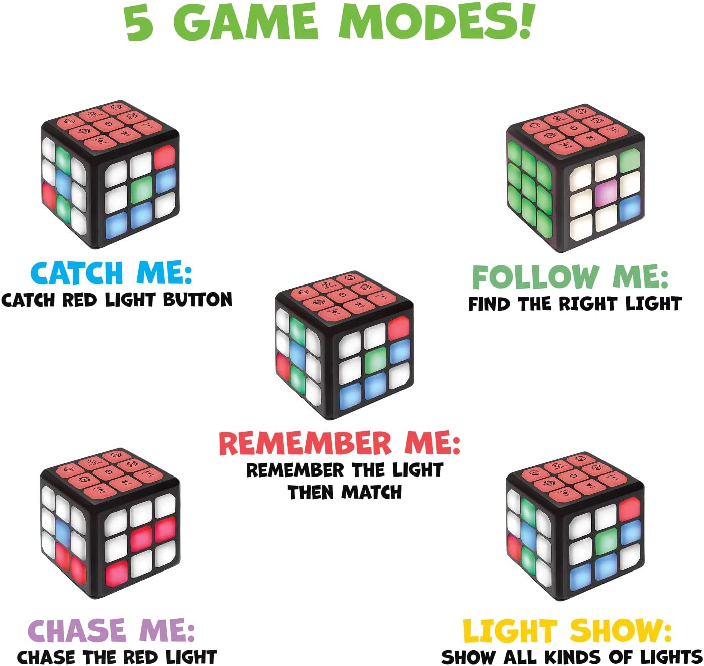 Flashing Cube geheugen spel | 4-in-1 elektronisch STEM spel voor kinderen