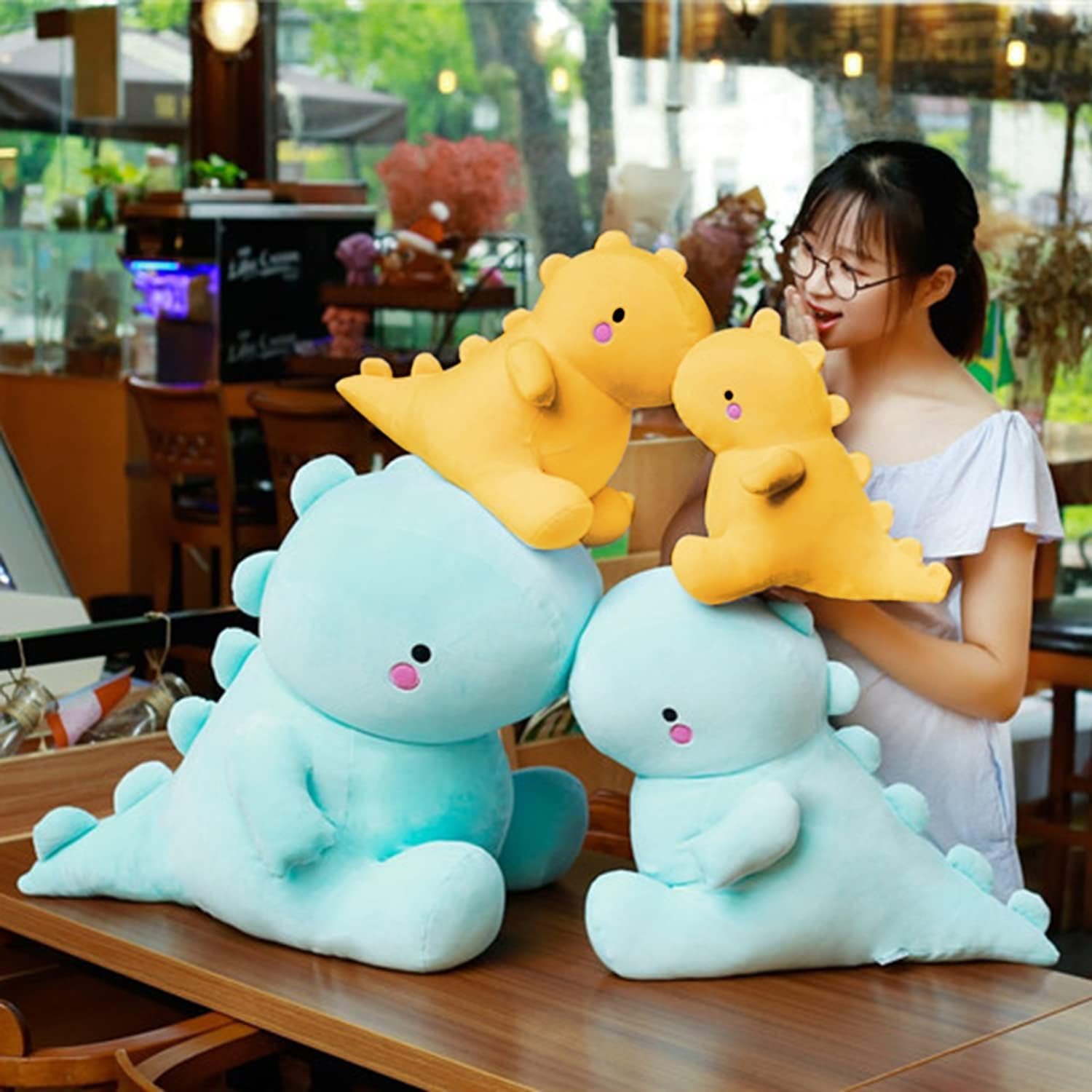 Schattige Dinosaurus Knuffels | Pluche Pop Zacht Dier Dino Knuffeldier voor Kinderen