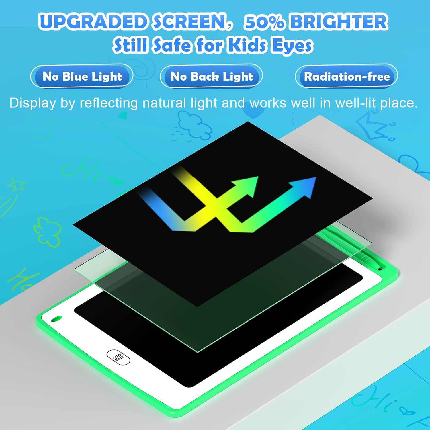 4-pack LCD Tekentablet | 8,5” Doodle Board 3–8 Jaar