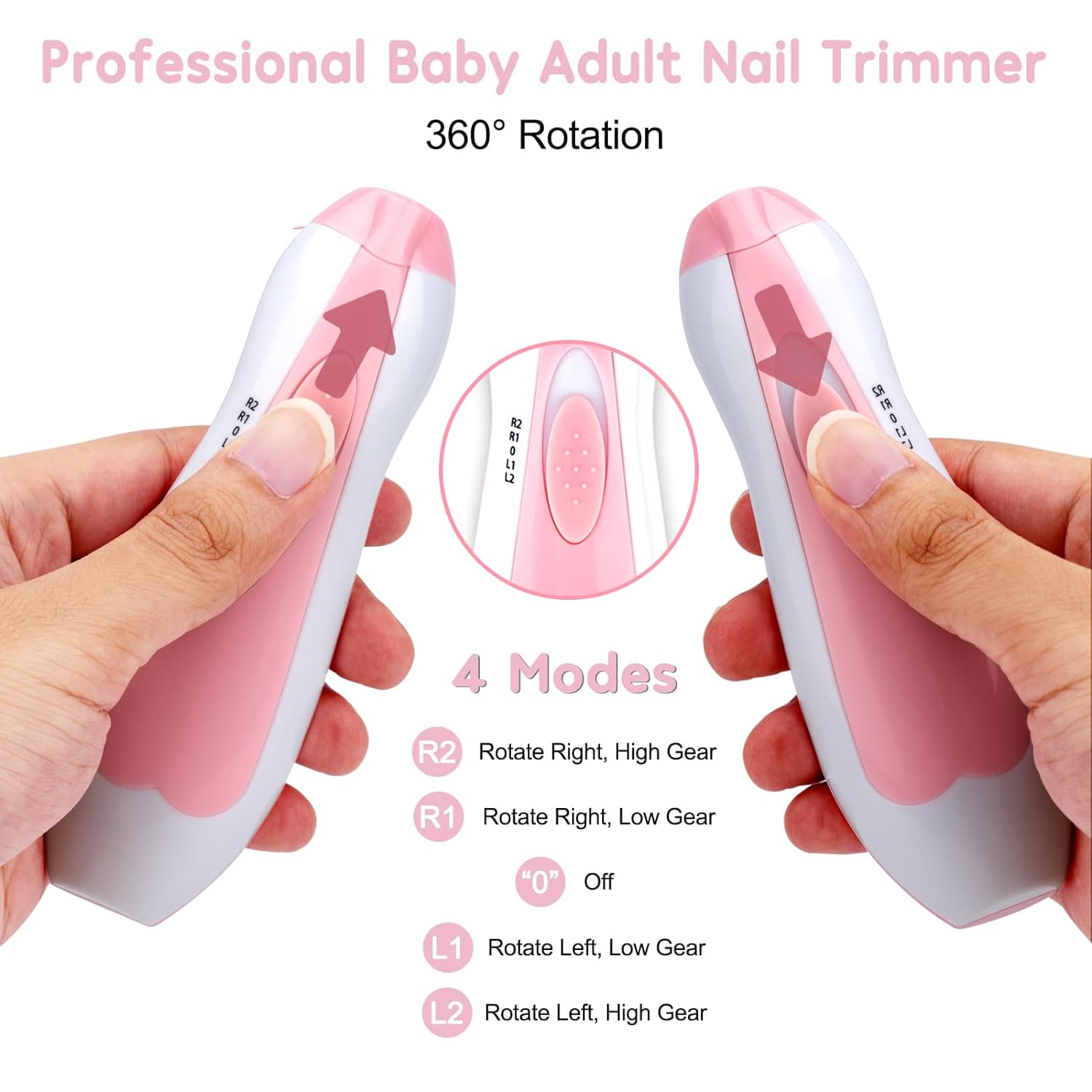 Elektrische Baby Nageltrimmer | 6 in 1 Verzorgingskit Manicure Set voor Peuters of Volwassenen
