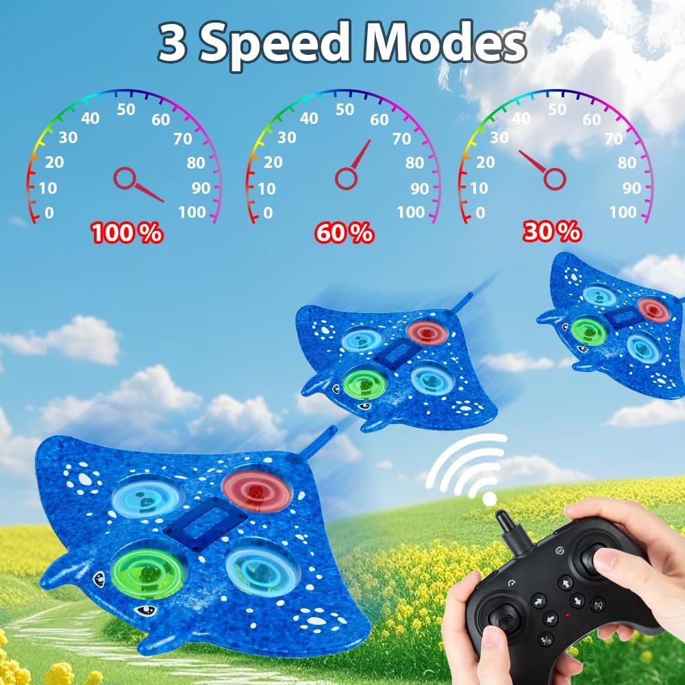 RC Vliegtuig Foam | Afstandsbediening Manta Ray Drone met 360° Stunts, Beginners & Kinderen 8-12