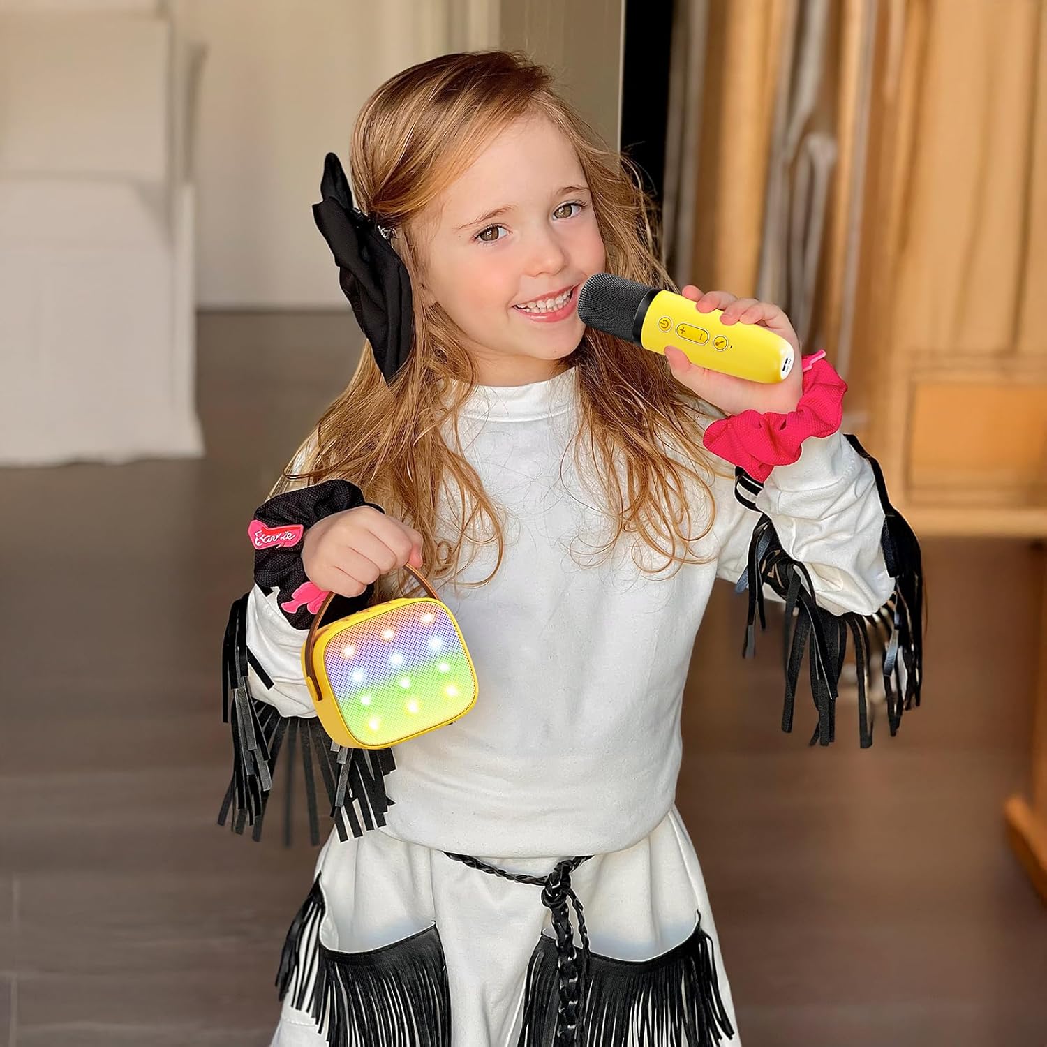 Mini karaoke machine | Bluetooth speaker met 2 draadloze microfoons