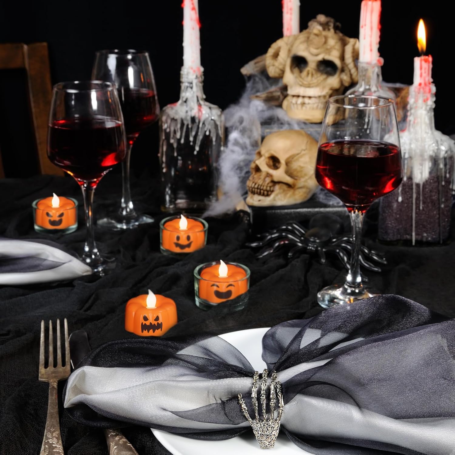 6 stuks LED kaarsen met afstandsbediening | Halloween decoratie zonder vlam