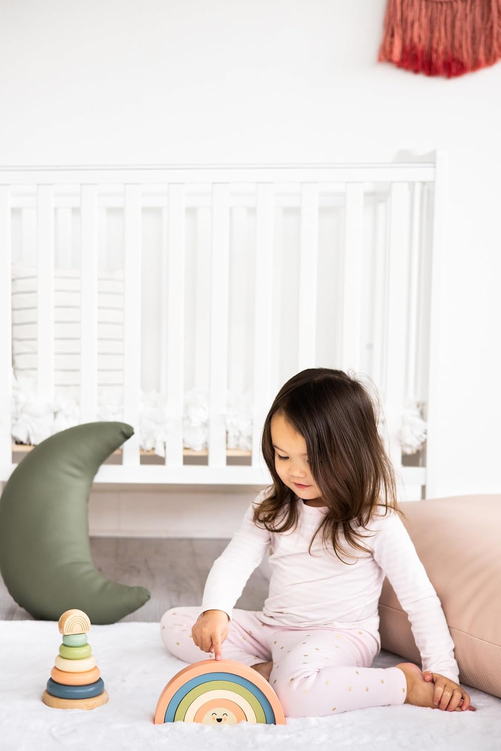 Kerst sneeuwpop stapeltoren | Houten educatief speelgoed