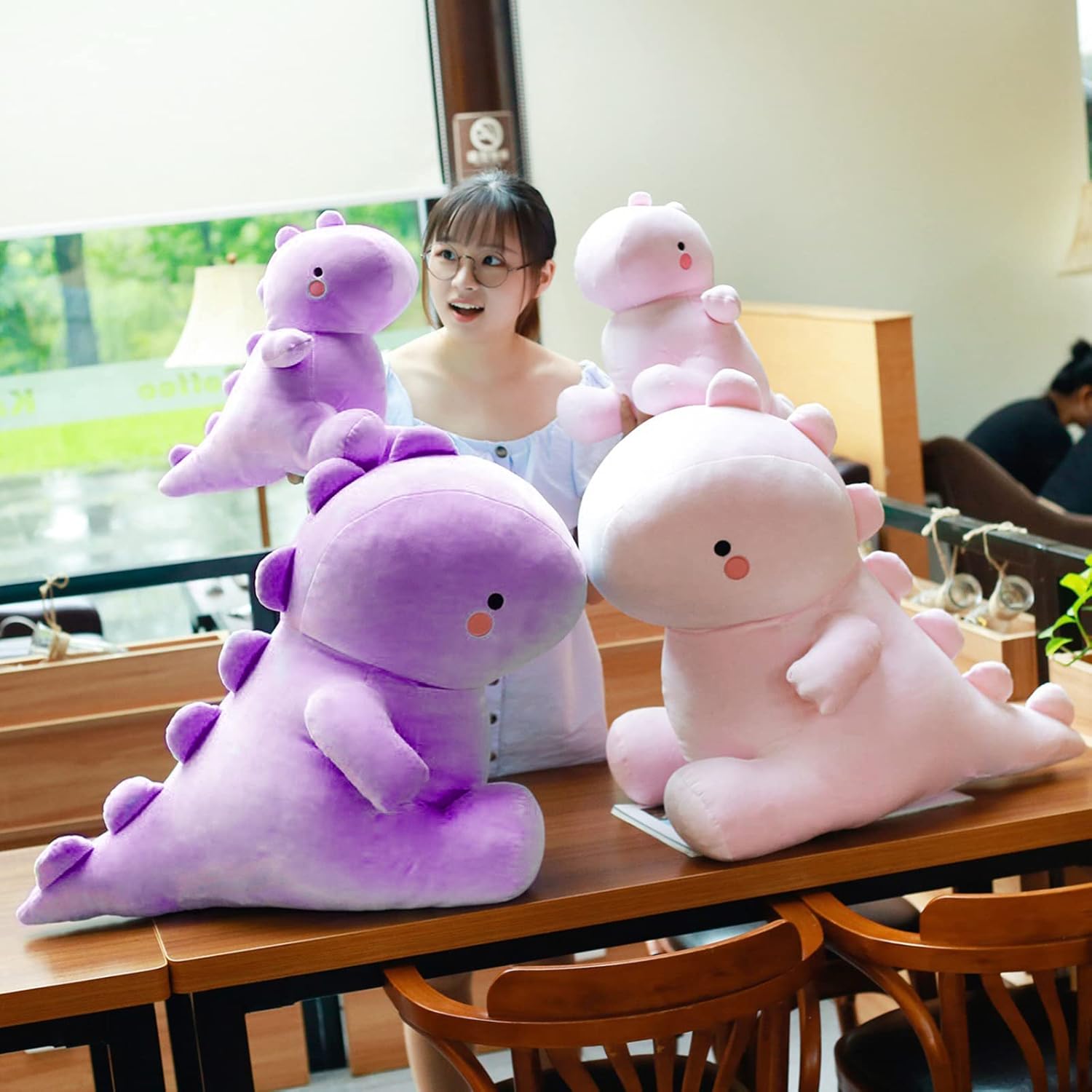 Schattige Dinosaurus Knuffels | Pluche Pop Zacht Dier Dino Knuffeldier voor Kinderen