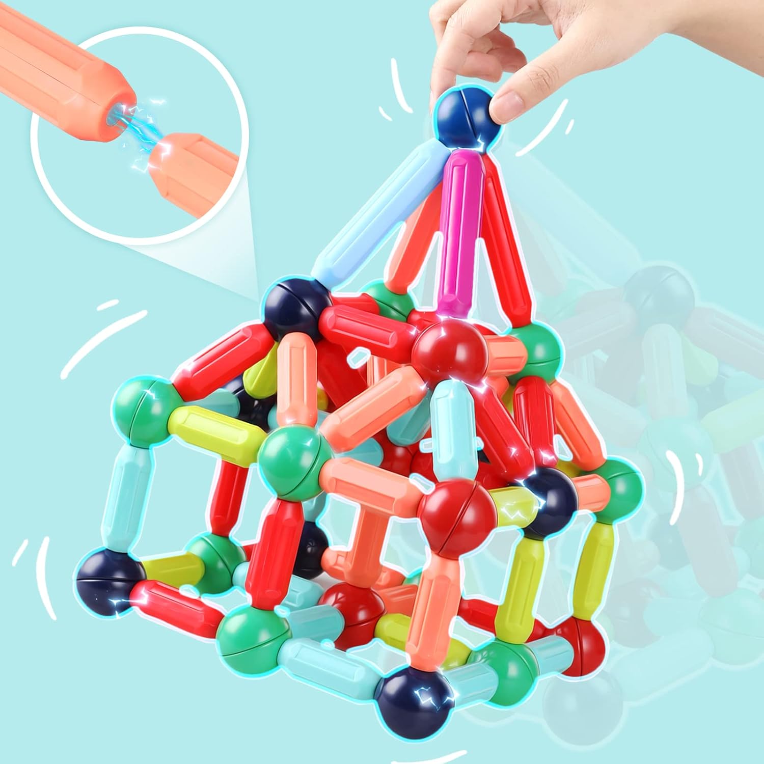 Magnetische IQ Bouwstokjes Set – Creatief Speelgoed voor Kinderen 3-8 Jaar