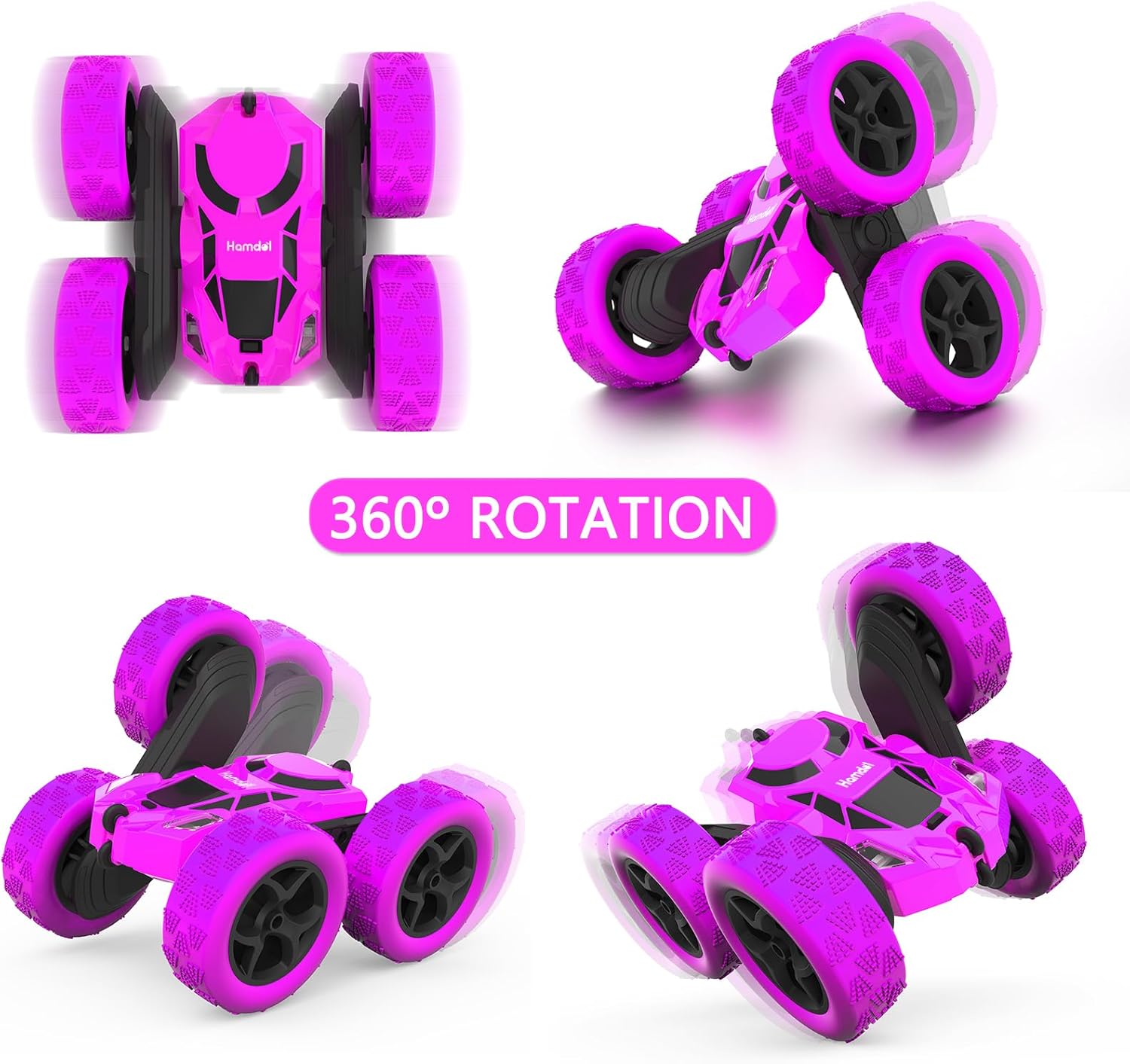RC Stuntauto Kinderen 360° Rotatie – 4WD Dubbelzijdige Afstandsbediening Racewagen met LED Verlichting – Oplaadbaar Speelgoed Jongens Meisjes 6-12 Jaar