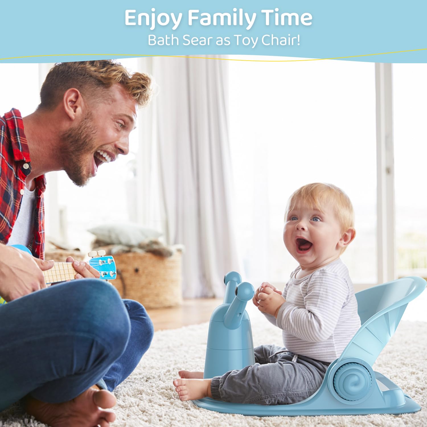 Baby Badstoeltje 6-12 Maanden Opvouwbaar badstoeltje met 3 gratis badspeeltjes en 4 veiligheidszuignappen | Comfortabele badervaring in grijze kleur
