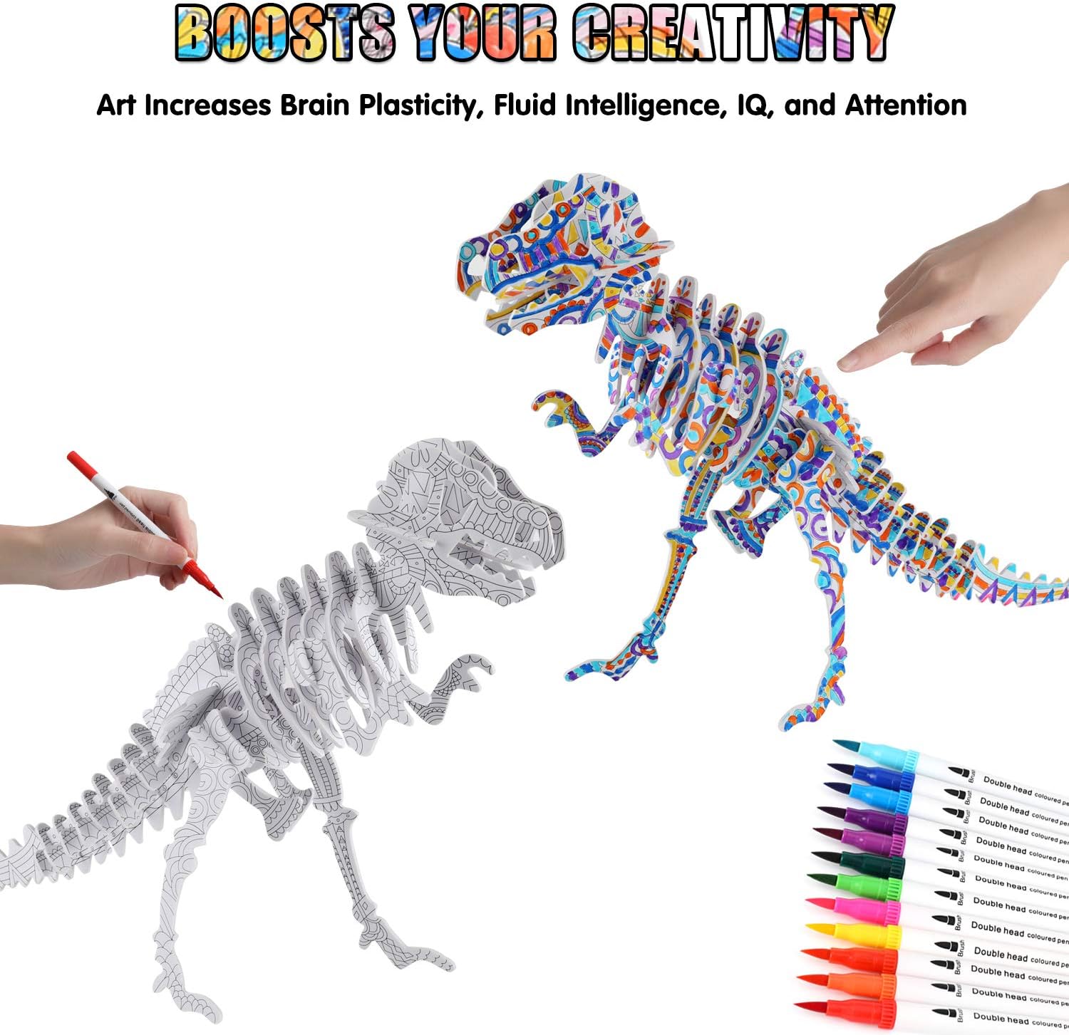 3D Schilderkit voor Kinderen 6-12 Jaar | Creatieve Knutselactiviteiten | Educatief Verjaardagscadeau | STEM-Activiteiten