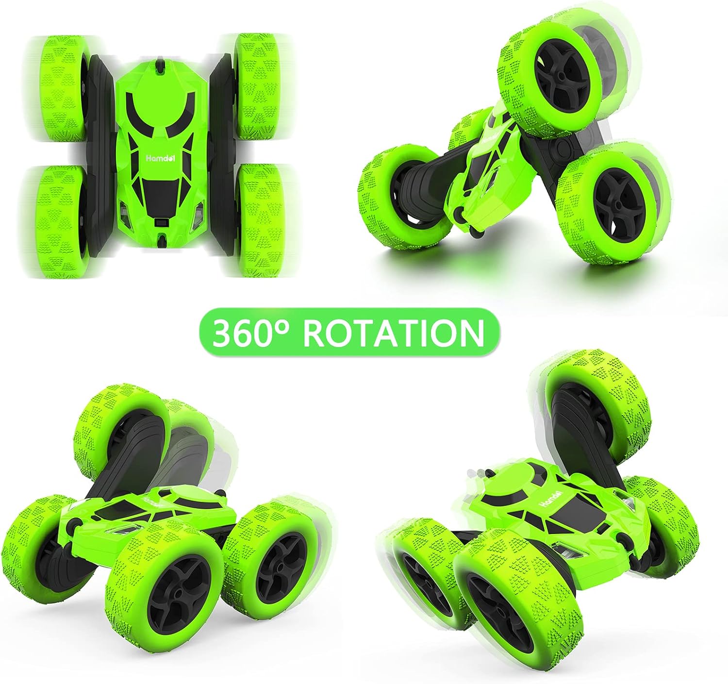 RC Stuntauto Kinderen 360° Rotatie – 4WD Dubbelzijdige Afstandsbediening Racewagen met LED Verlichting – Oplaadbaar Speelgoed Jongens Meisjes 6-12 Jaar