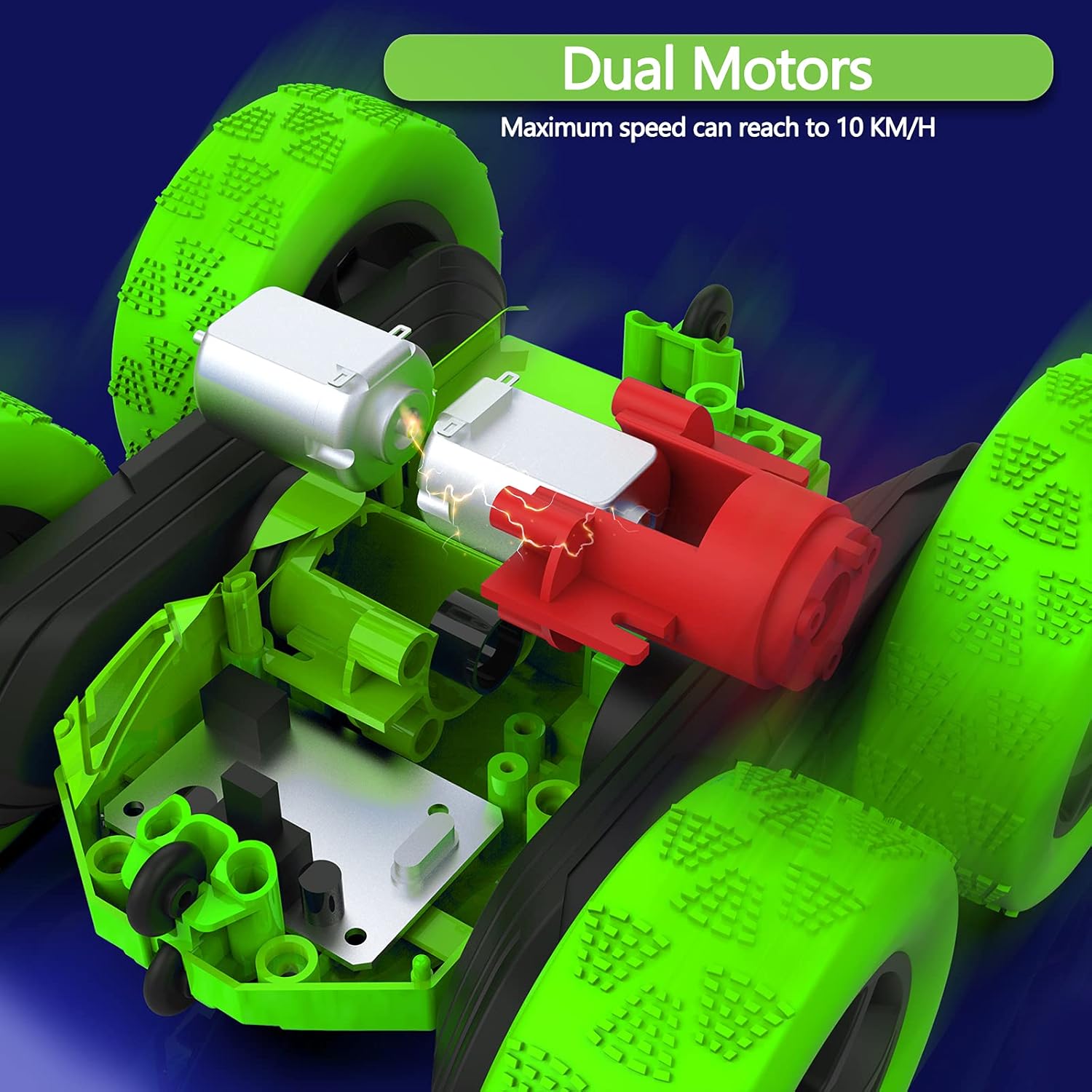 RC Stuntauto Kinderen 360° Rotatie – 4WD Dubbelzijdige Afstandsbediening Racewagen met LED Verlichting – Oplaadbaar Speelgoed Jongens Meisjes 6-12 Jaar