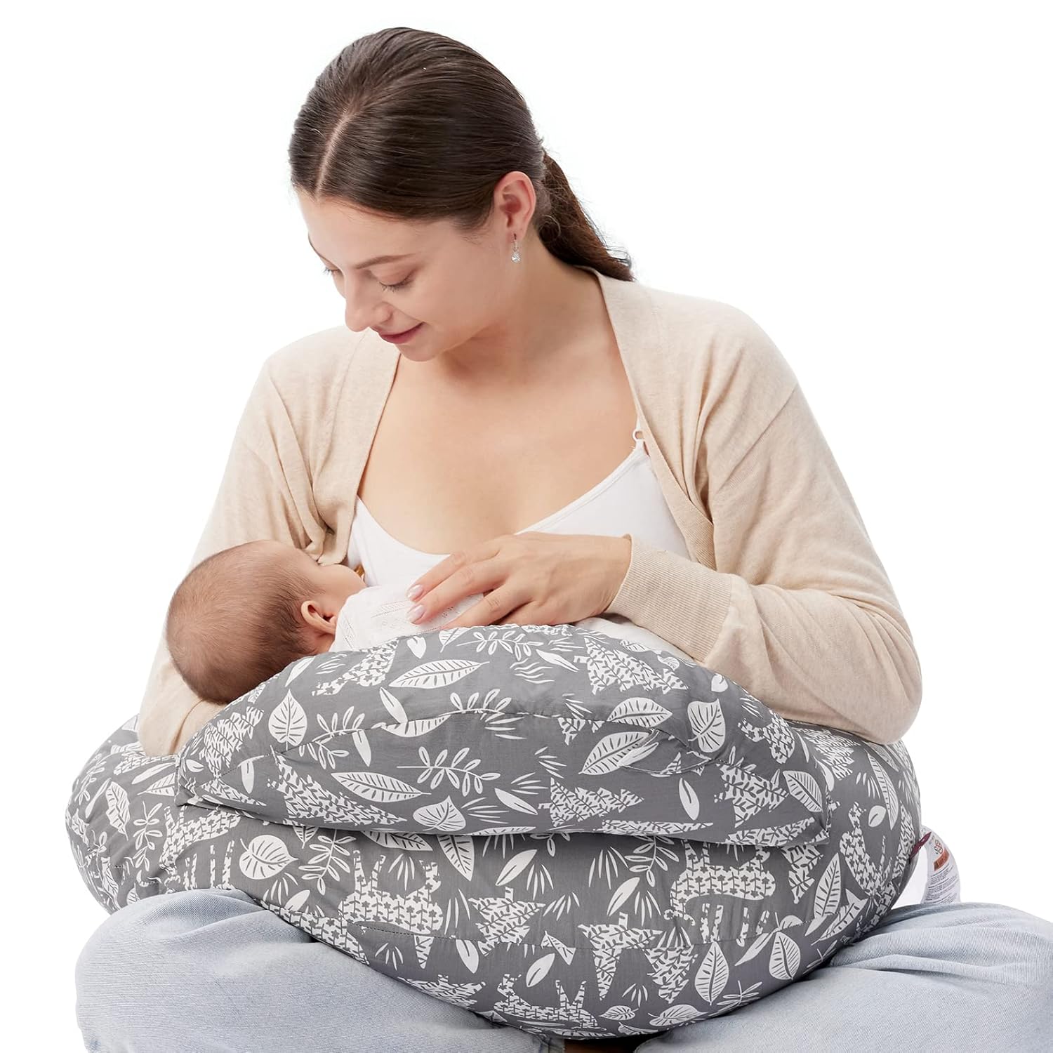 Borstvoedingskussen | Verstelbare Tailleband Baby Voedingskussens Met Verwijderbare Katoenen Hoes Voor Moeder En Baby