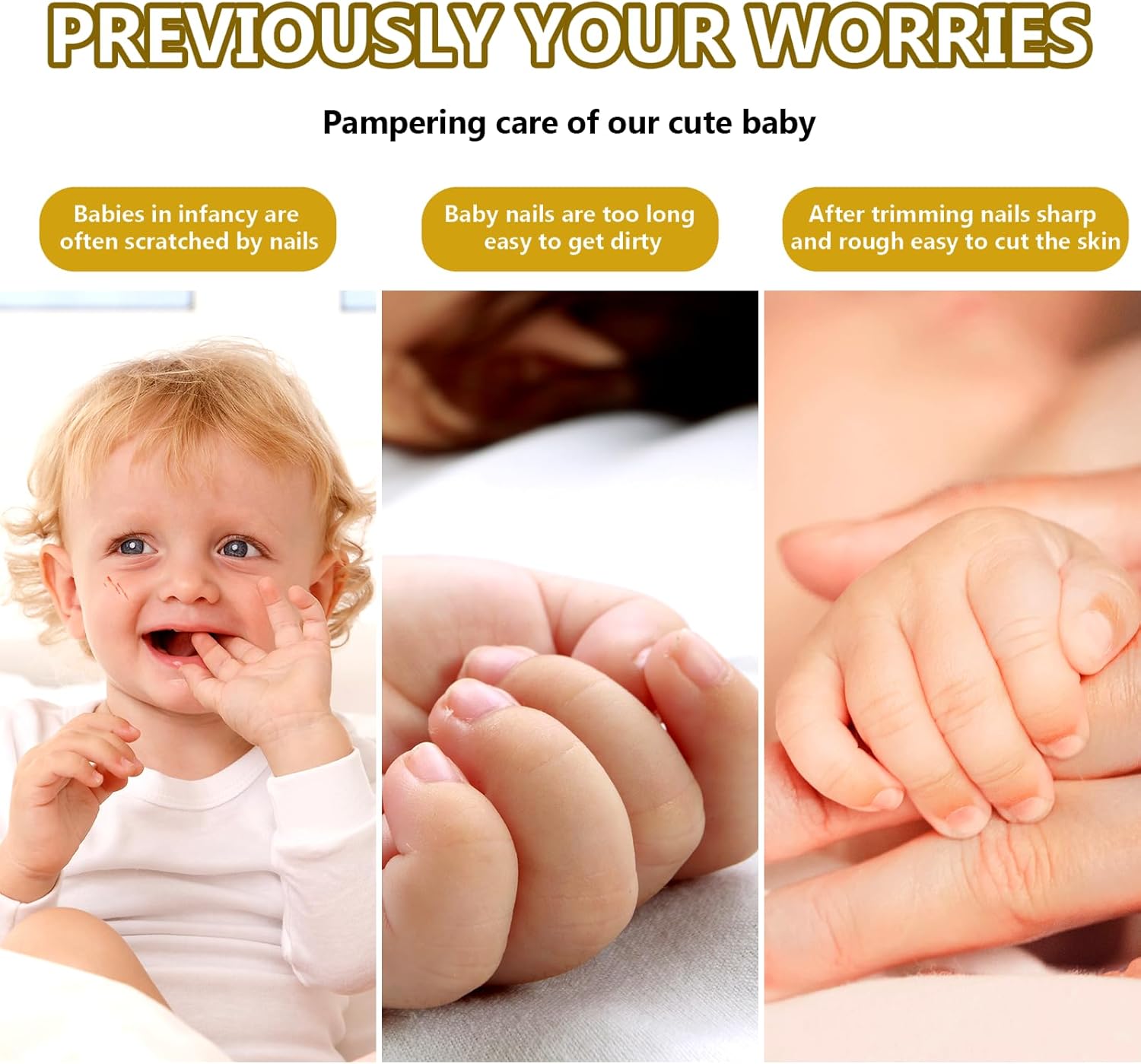 Elektrische baby nageltrimmer | 6-in-1 nagelvijl & manicure set voor baby en volwassenen