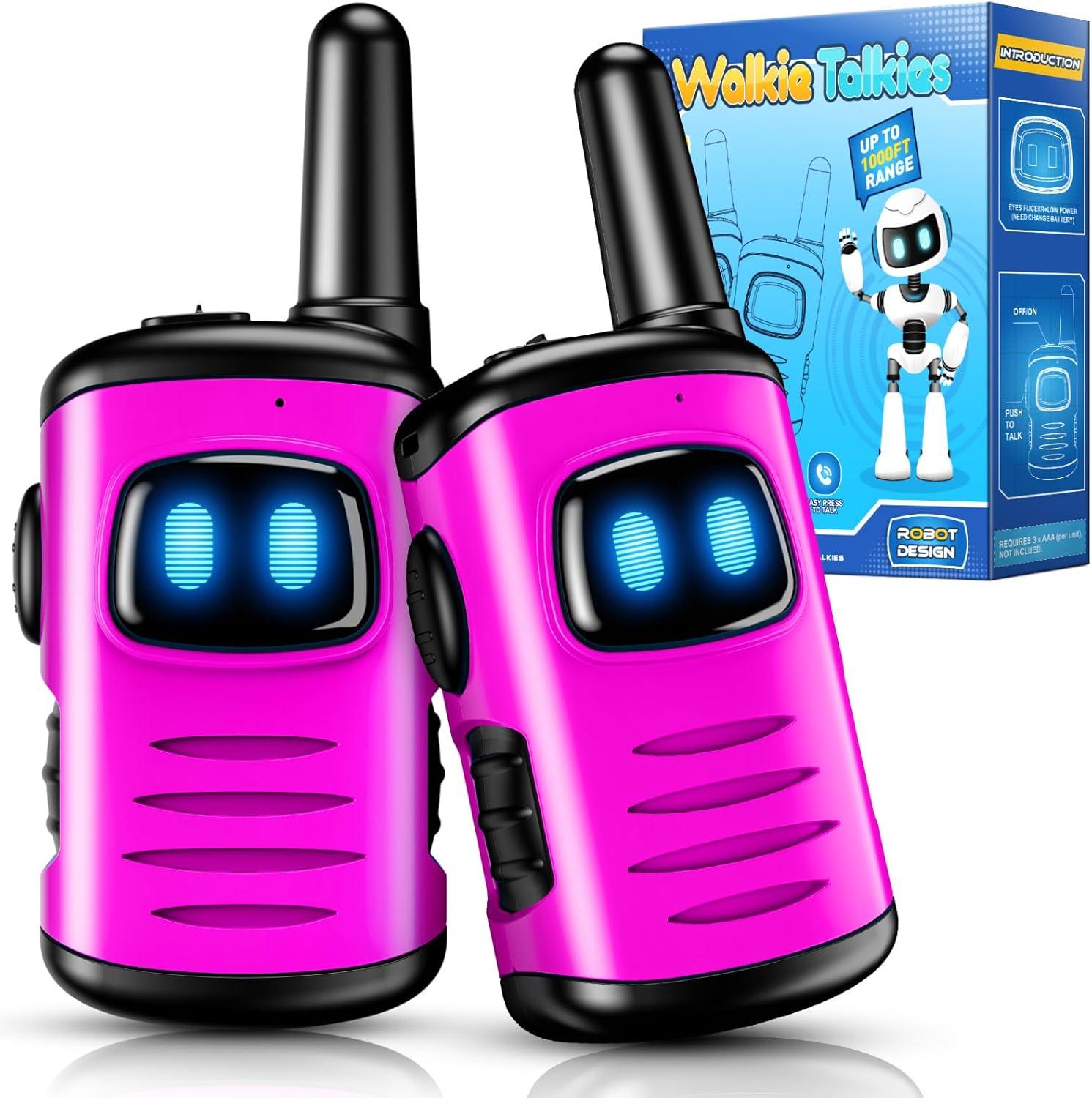 Walkie Talkie Speelgoed Voor Jongens: Mini Robot Walkie Talkies (Set Van 2), Halloween, Kerstmis, Verjaardagscadeaus Voor Jongens Van 3-8 Jaar, Geschikt Voor Kamperen En Buitenspellen