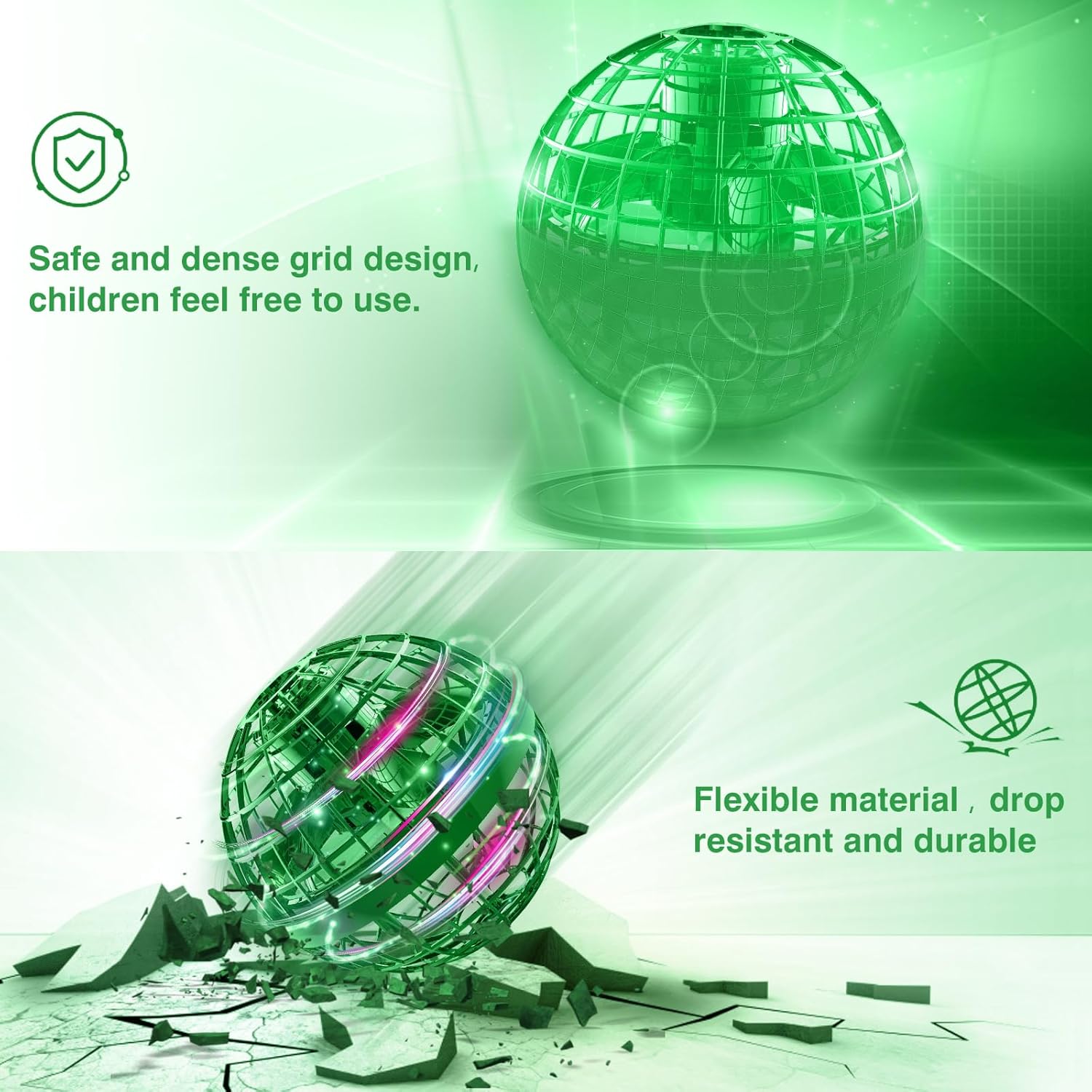 Flying Orb Ball 2025 | Handgestuurde mini drone boemerang speelgoedbal