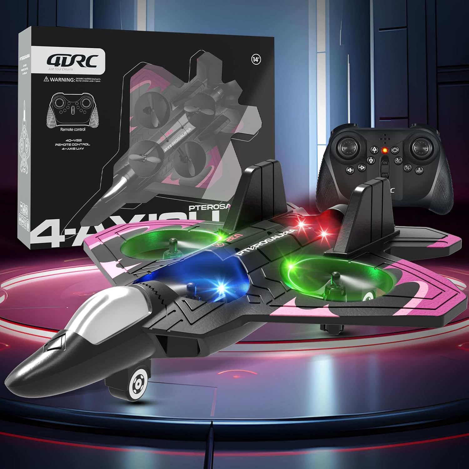 RC Straaljager Vliegtuig | Foam Jet met LED & Stuntfunctie 8–16 Jaar