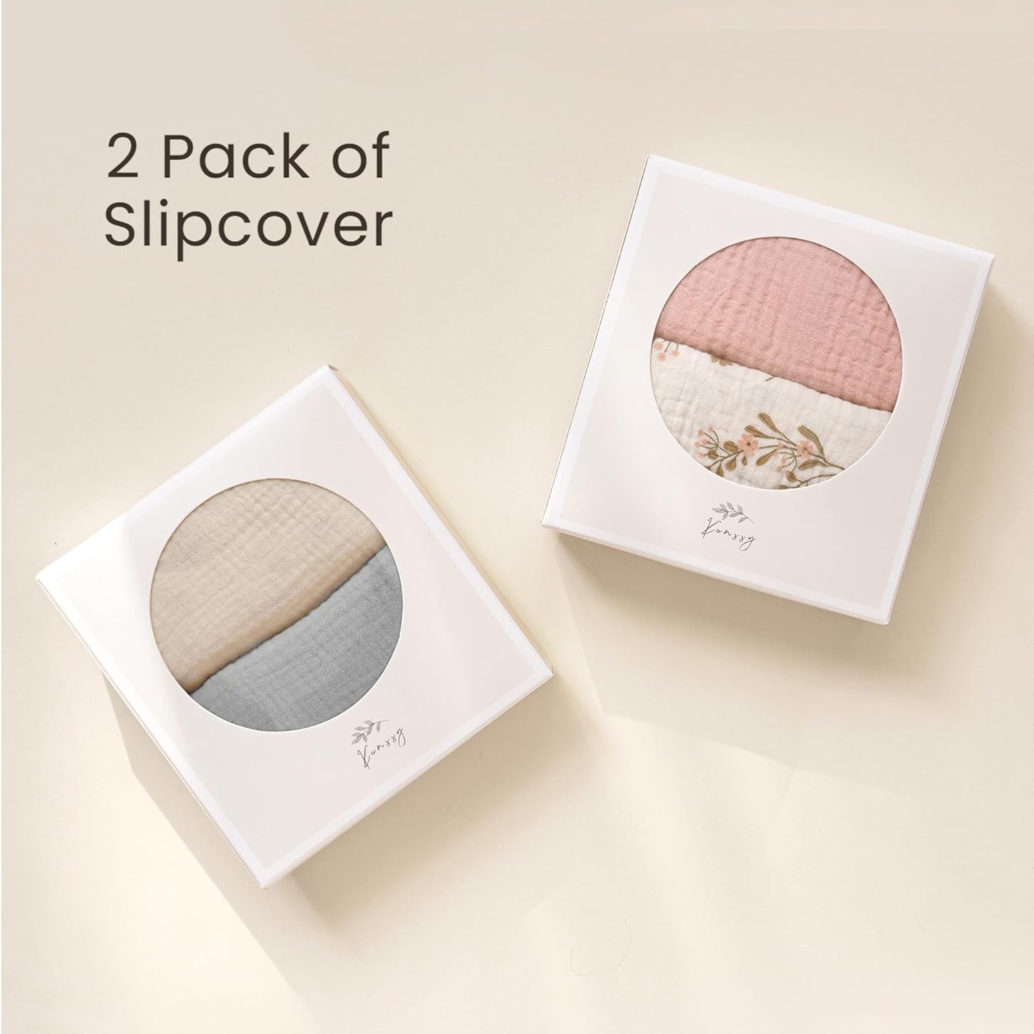 2 Pack Baby Lounger Overtrek | Zachte en Ademende Lounger Overtrek voor Pasgeborenen