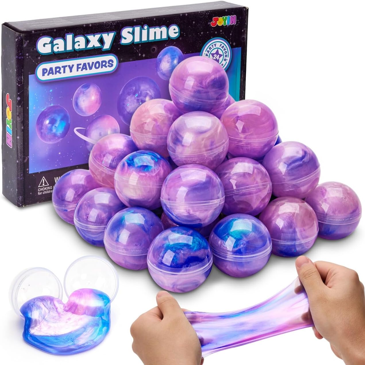 Slijm Party Favor – 24x Galaxy Slijmballen Anti-Stress Speelgoed Jongens & Meisjes
