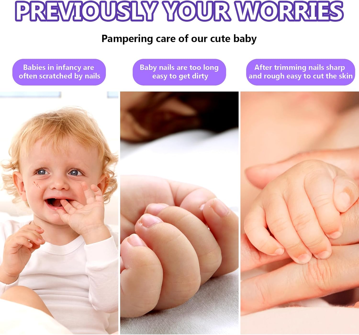 Elektrische baby nageltrimmer | 6-in-1 nagelvijl & manicure set voor baby en volwassenen