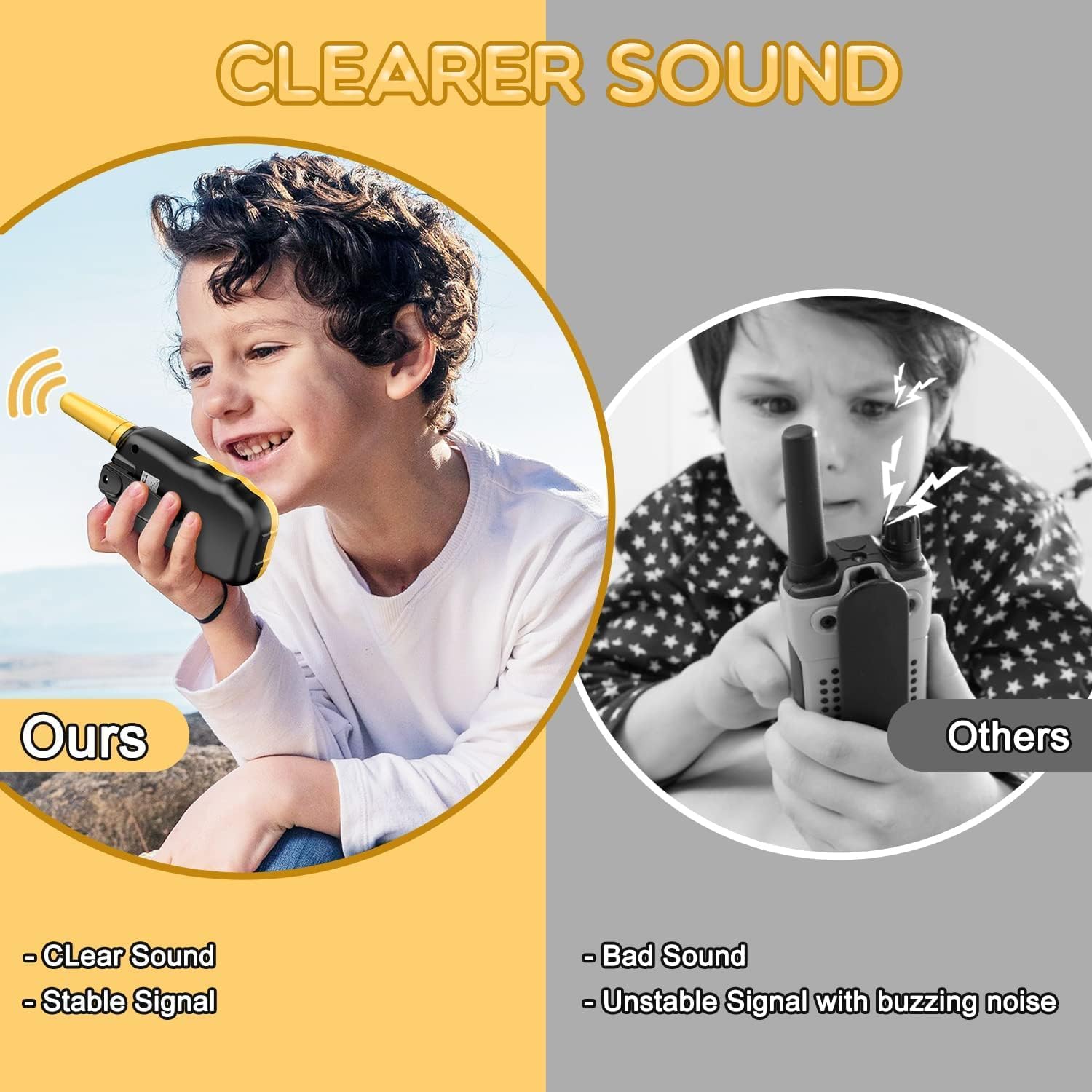 Walkie Talkies Kinderen | 22 Kanalen & LCD Zaklamp | 2-Way Radio Speelgoed 3-12 Jaar, Bereik 3 km