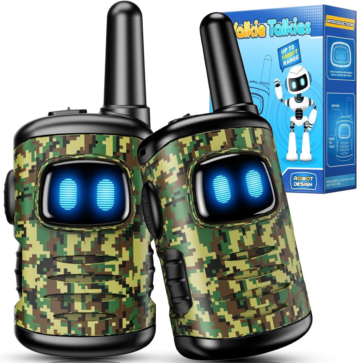 Mini Robot Walkie Talkies | 2-Pack | Cadeau voor Jongens 3–8 Jaar | Binnen & Buiten
