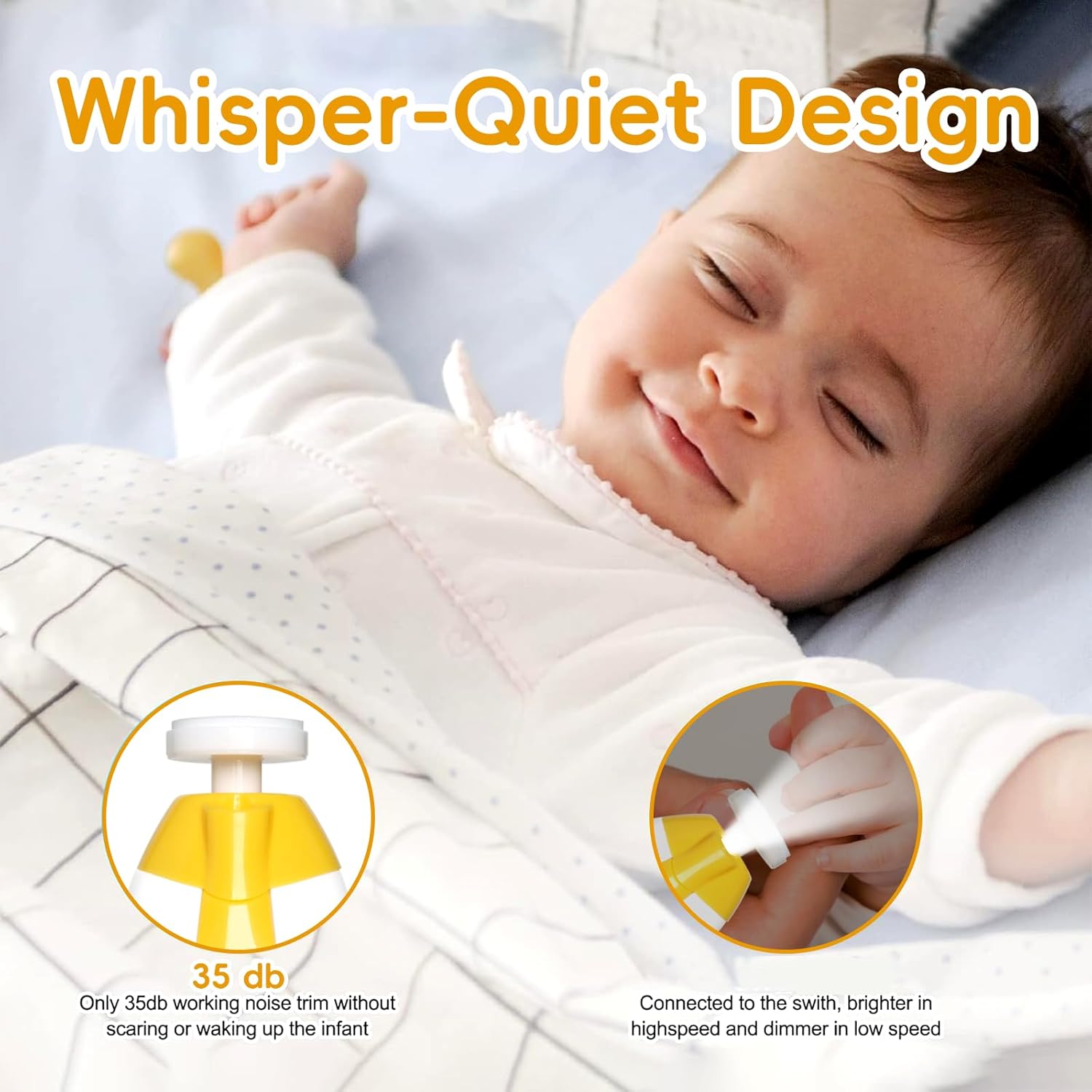 Elektrische baby nageltrimmer | 6-in-1 nagelvijl & manicure set voor baby en volwassenen