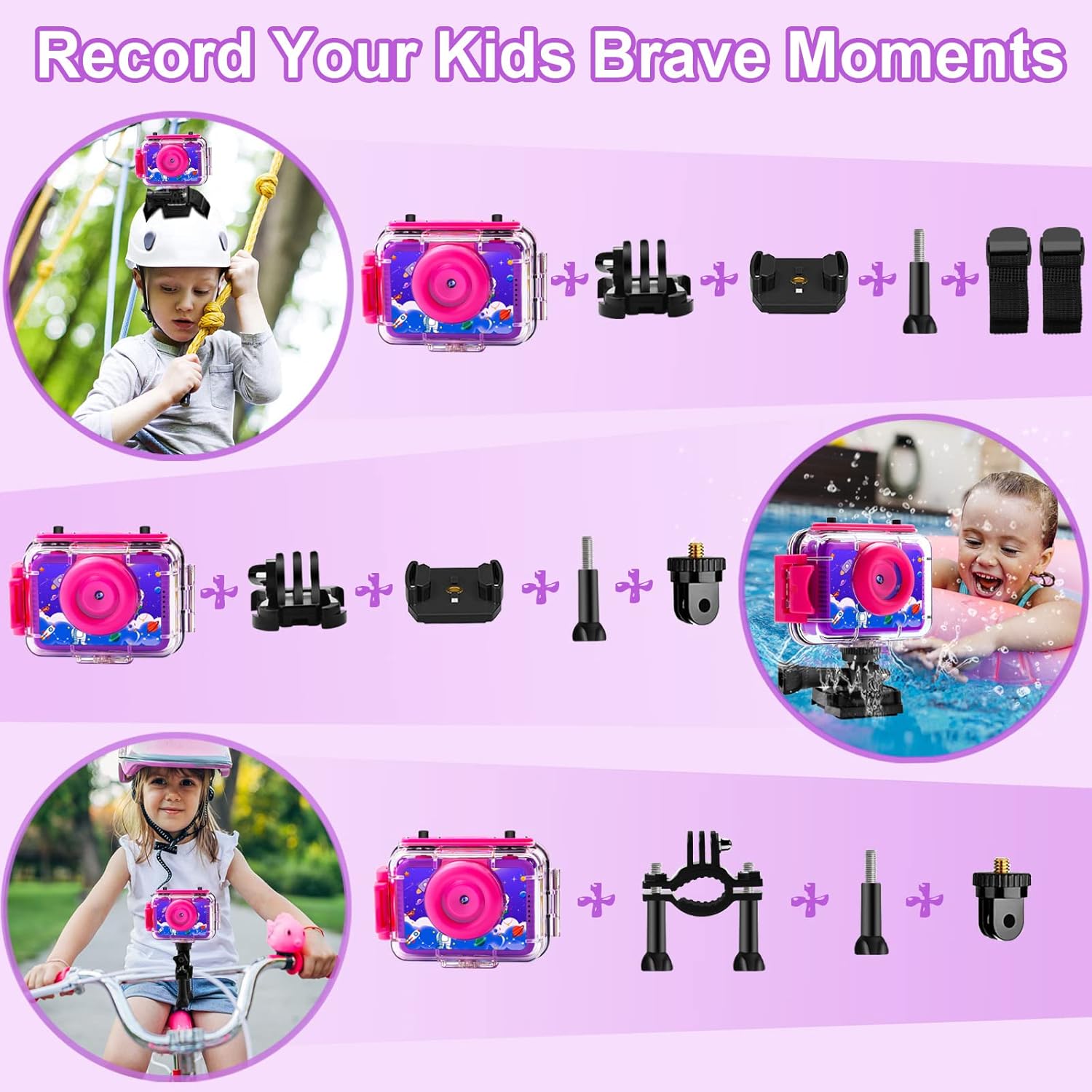 Kinder camera waterdicht | HD onderwater digitale actiecamera 1080P