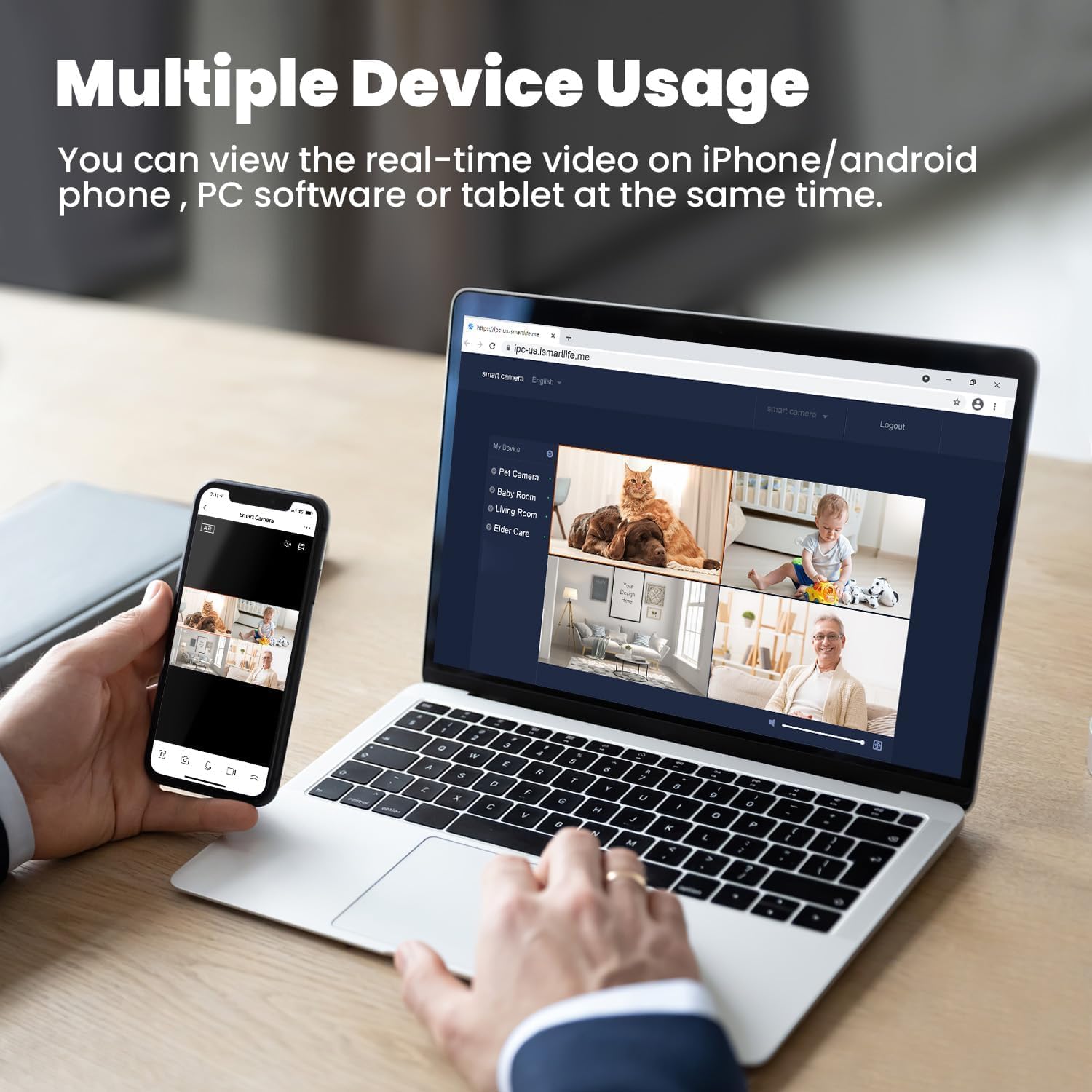 Babyfoon Camera | 360 Graden Nachtzicht Met 2-Weg Audio Indoor Camera