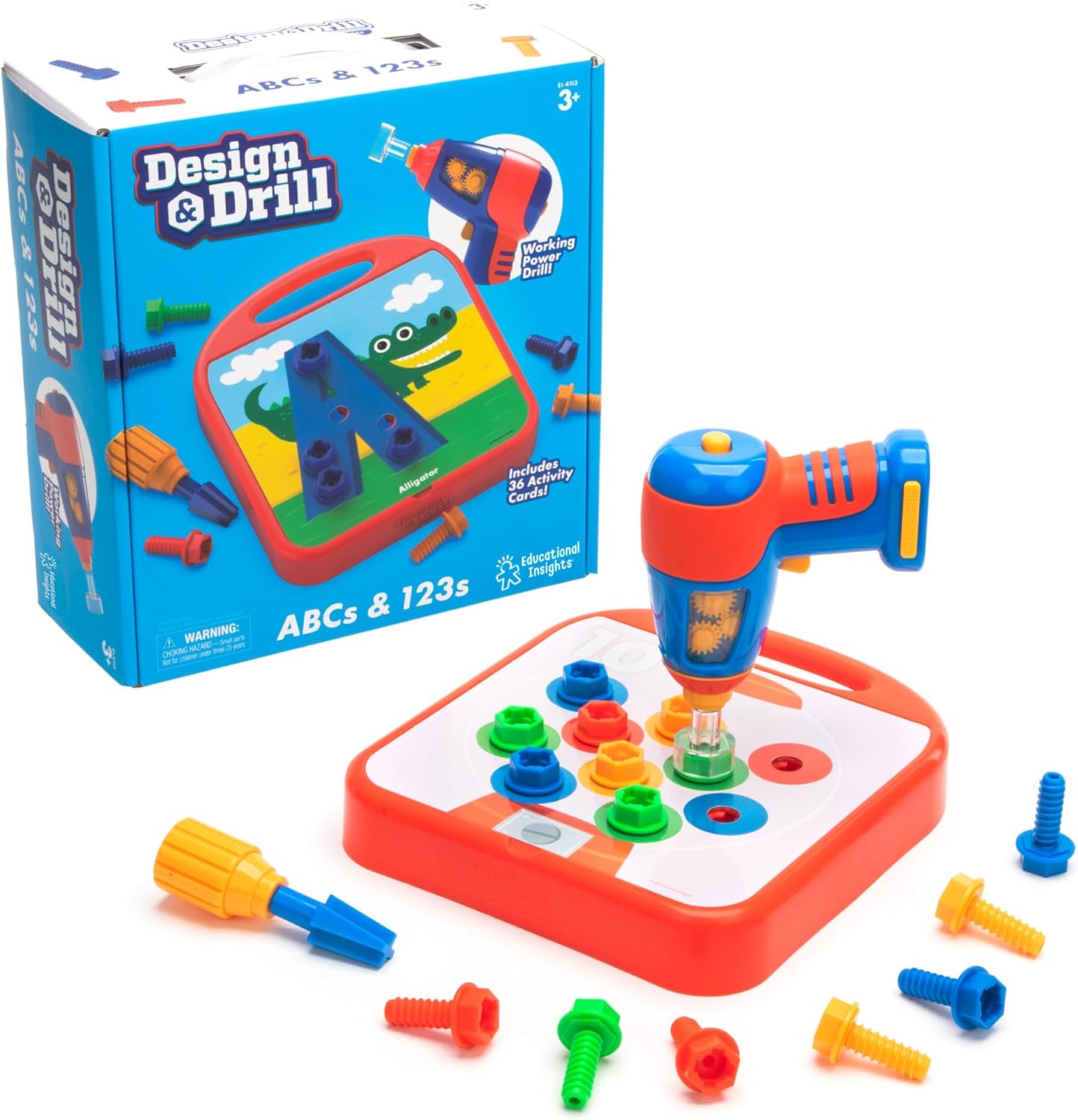 Educatief Boor Speelgoed 3+ | Leer ABC & 123 | 90-delige Set met Kinderboormachine