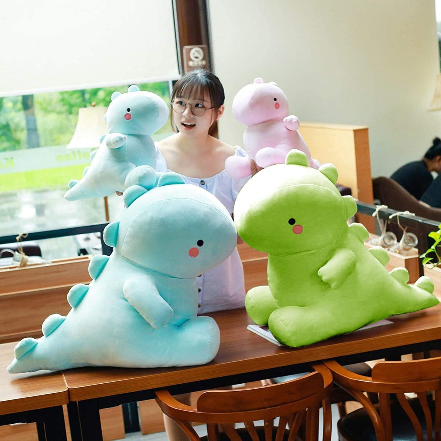 Schattige Dinosaurus Knuffels | Pluche Pop Zacht Dier Dino Knuffeldier voor Kinderen