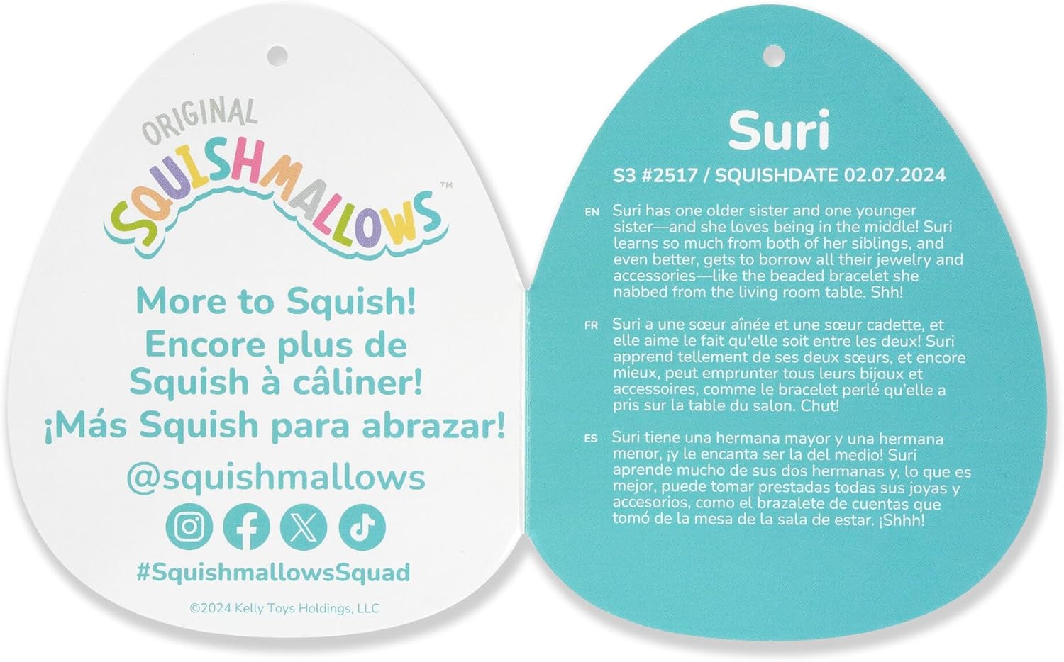 Squishmallows Original Suri Sunset Cow 3-Pack – Officiële Jazwares Knuffel