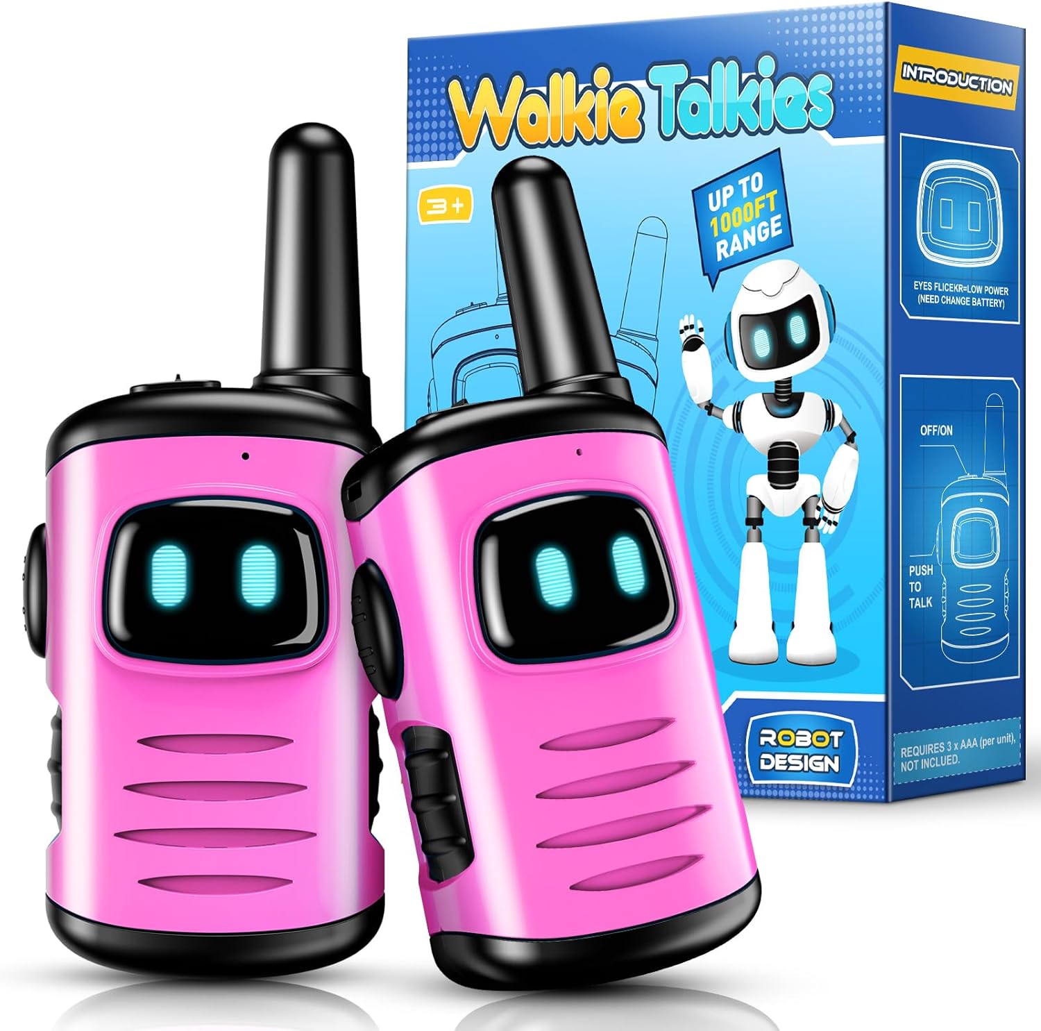 Walkie Talkie Speelgoed Voor Jongens: Mini Robot Walkie Talkies (Set Van 2), Halloween, Kerstmis, Verjaardagscadeaus Voor Jongens Van 3-8 Jaar, Geschikt Voor Kamperen En Buitenspellen