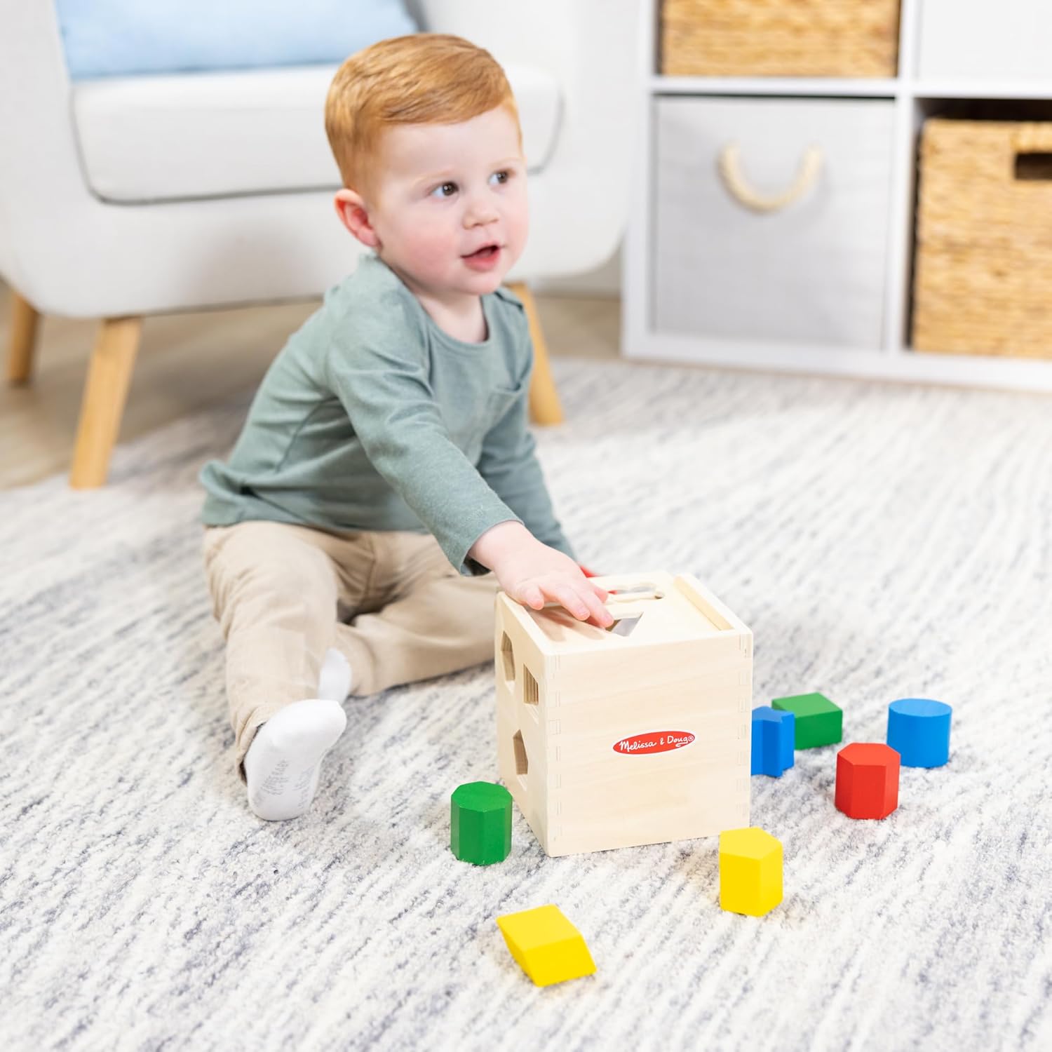 Montessori Houten Drukbord | 27 LED Lichten Sensorisch Speelgoed voor Peuters van 1-6 Jaar