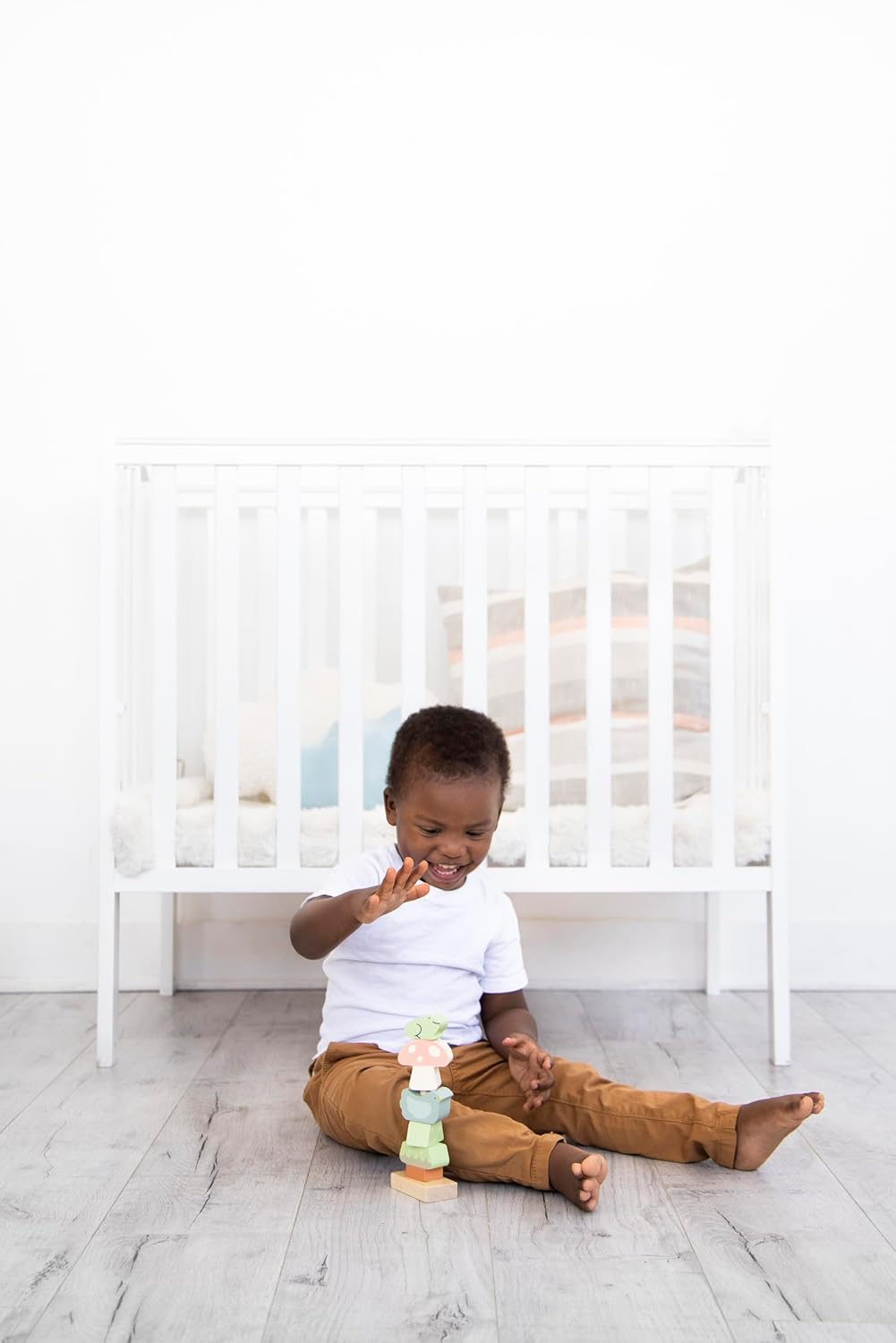 Kerst sneeuwpop stapeltoren | Houten educatief speelgoed