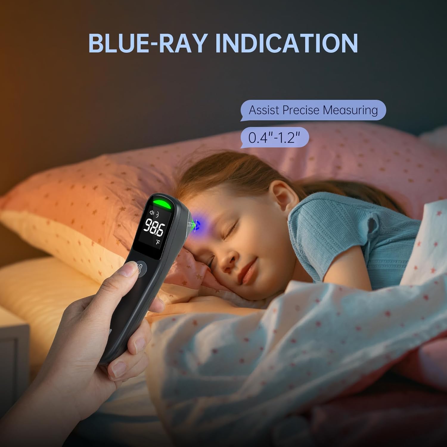 Contactloze Infrarood Digitale Thermometer | 2-in-1 Dual Mode Koorts-, Lichaams- en Oppervlaktethermometer voor Kinderen en Volwassenen