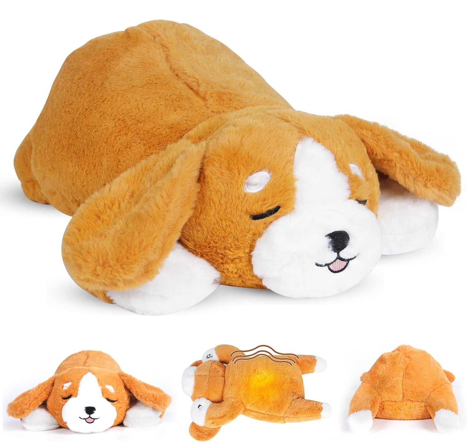 Gewogen Knuffelhond 20 Inch | Ademend Anti-Stress Pluche Speelgoed | Kalmerend Speelgoed voor Kinderen en Volwassenen