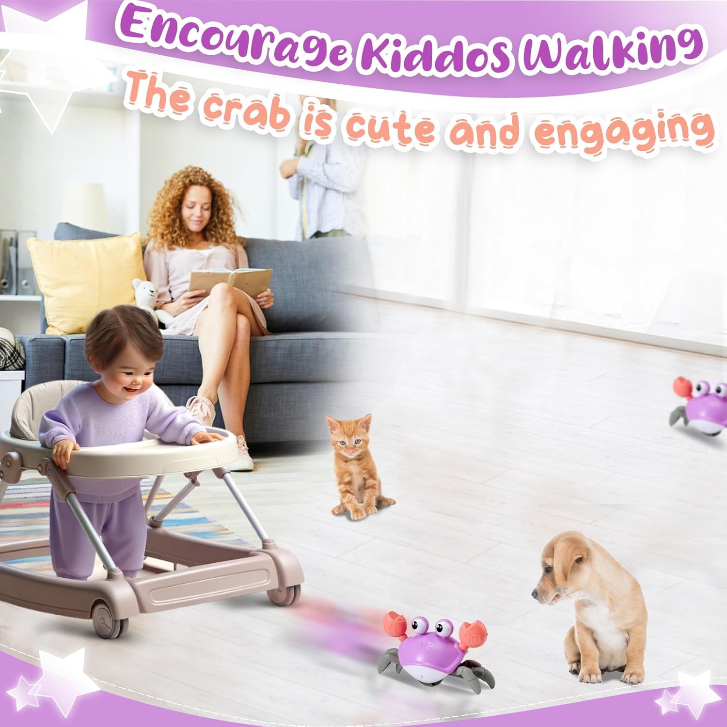 Kruipende Krab Baby Speelgoed – Muziek & Tummy Time Ontwikkeling 6-18 mnd