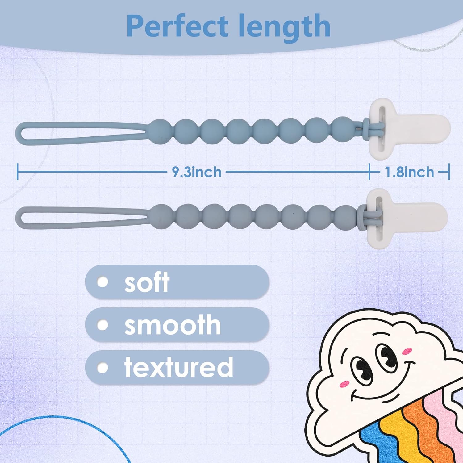 4-Pack Siliconen Fopspeen Clips voor Baby's | Teething Relief & Veilig voor Pasgeborenen | Praktisch Baby Accessoire